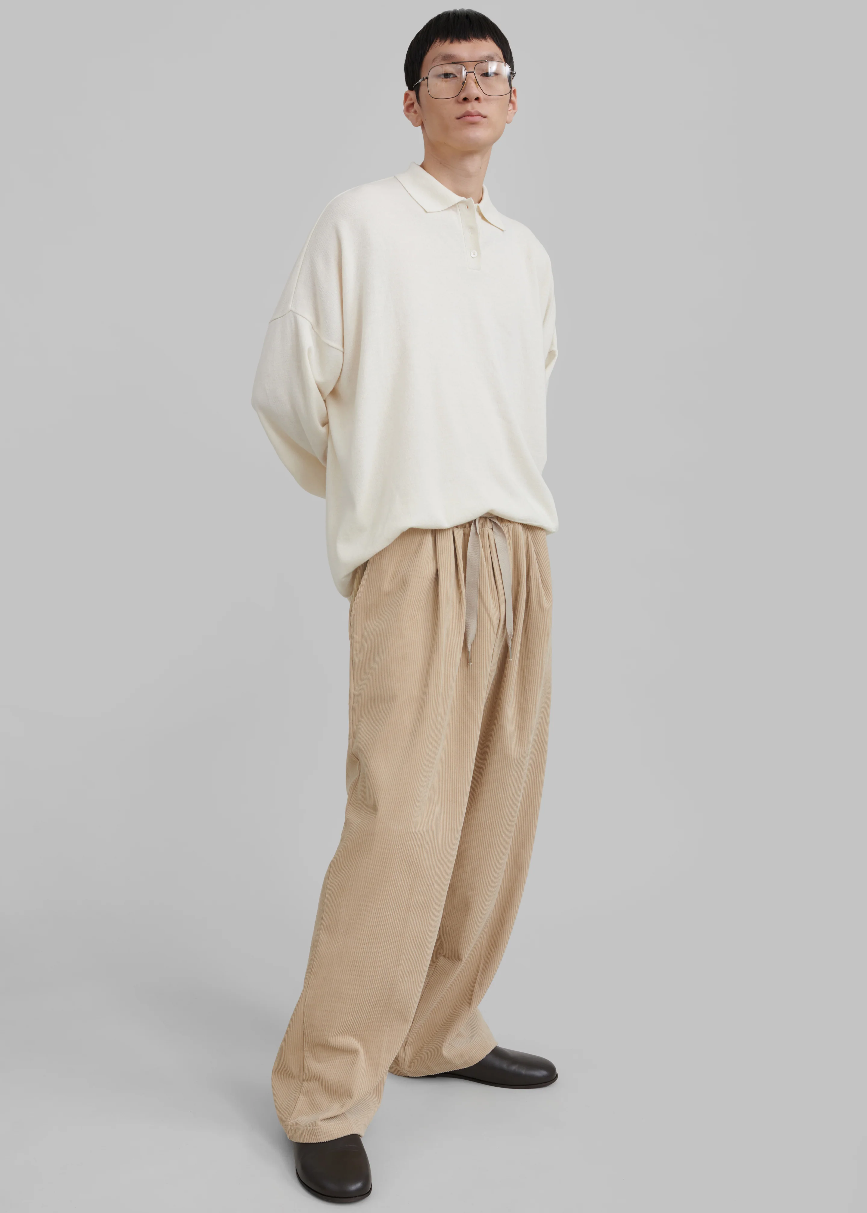 Brixton Corduroy Joggers - Beige - Image 5