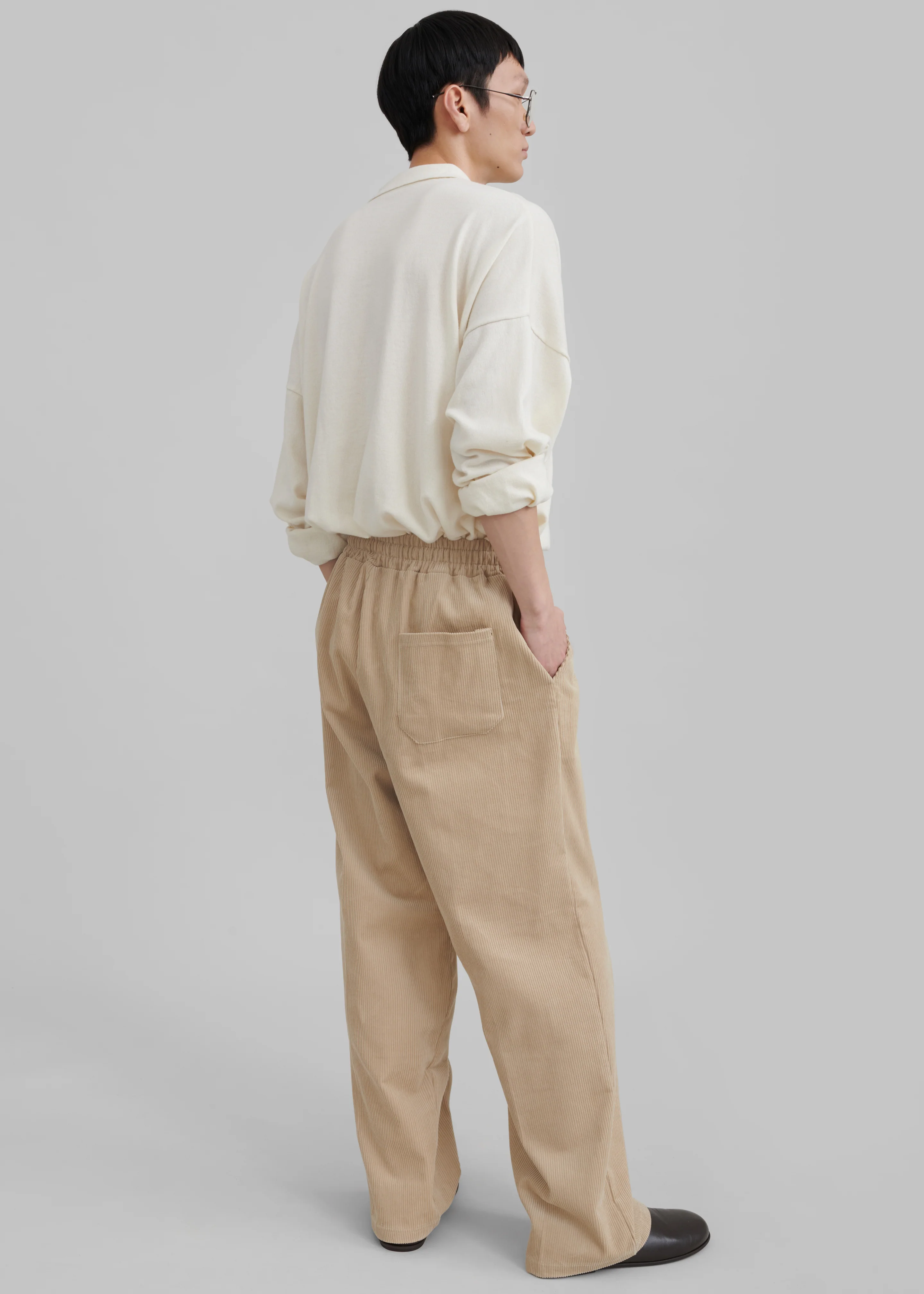 Brixton Corduroy Joggers - Beige - Image 6