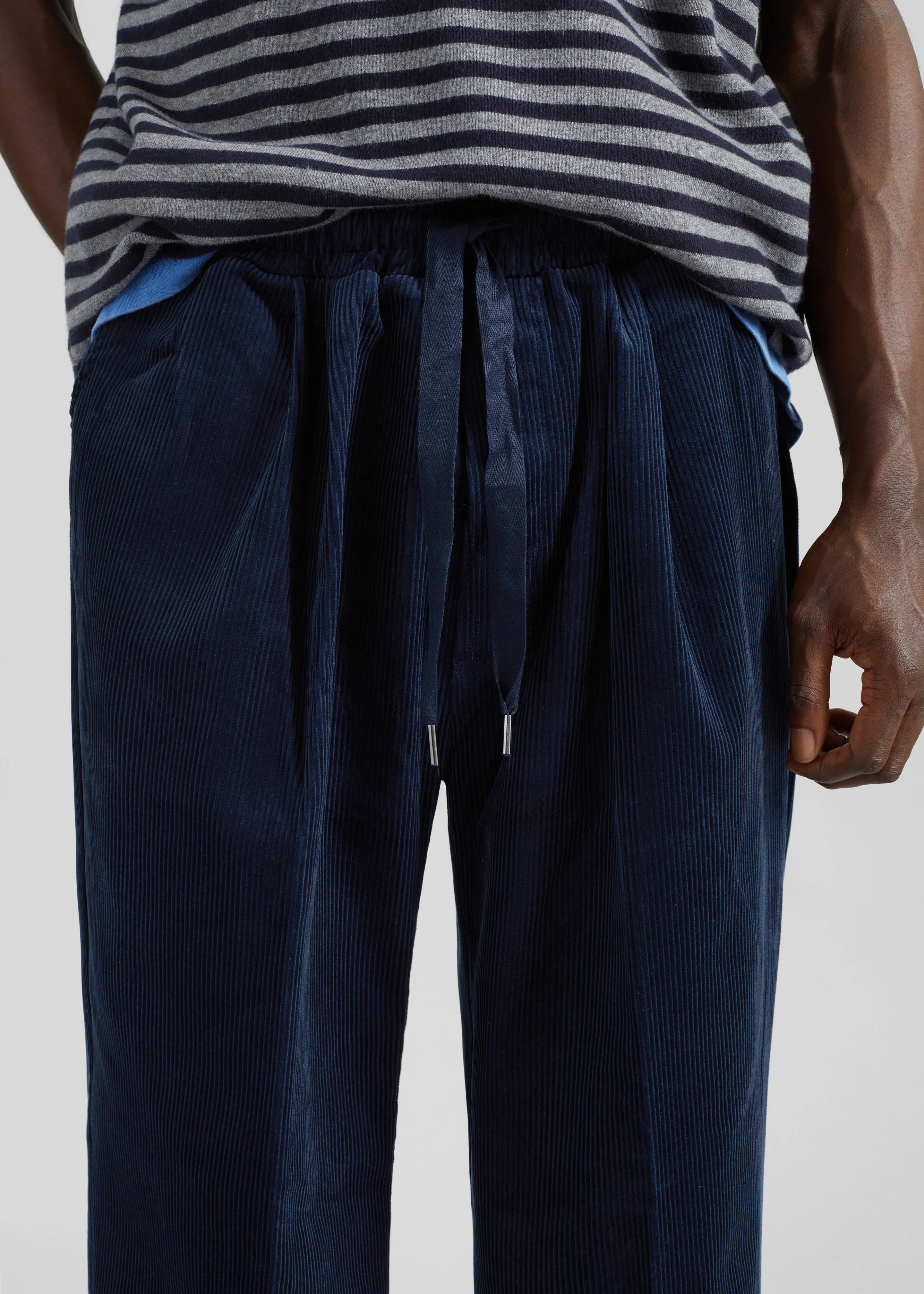 Brixton Corduroy Joggers - Navy - Image 3