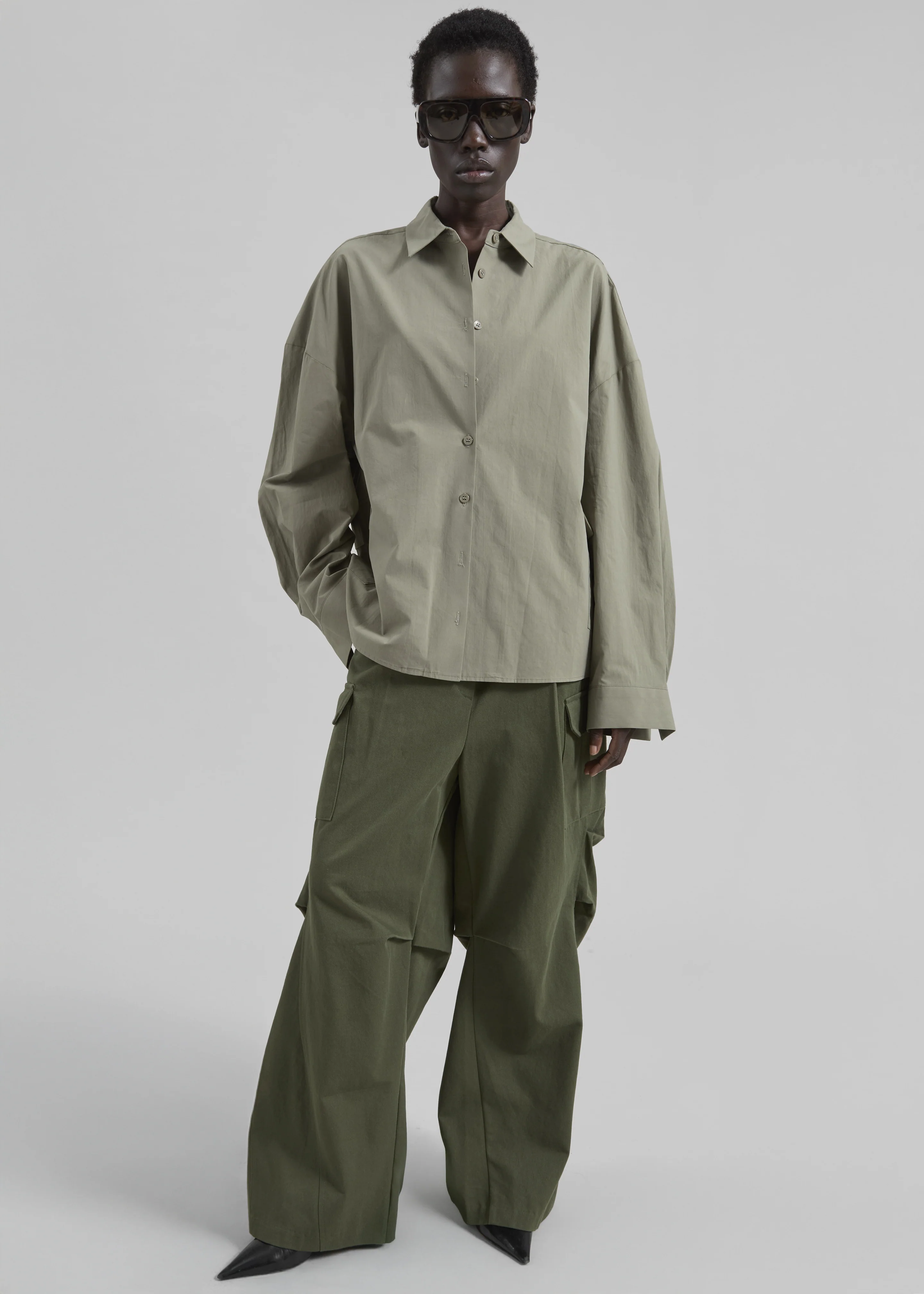 Bronte Cargo Pants - Army Green - Image 4