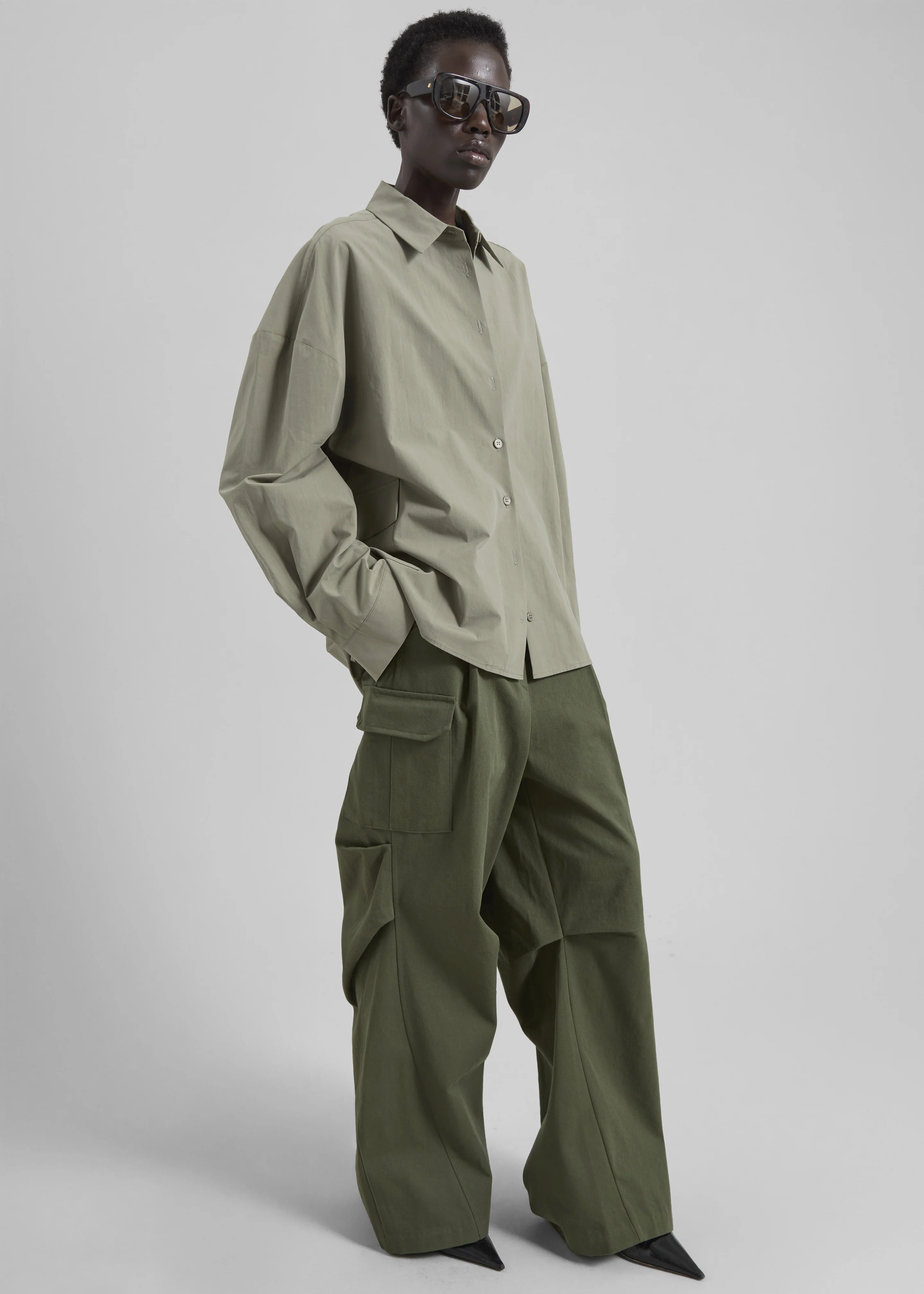 Bronte Cargo Pants - Army Green - Image 6