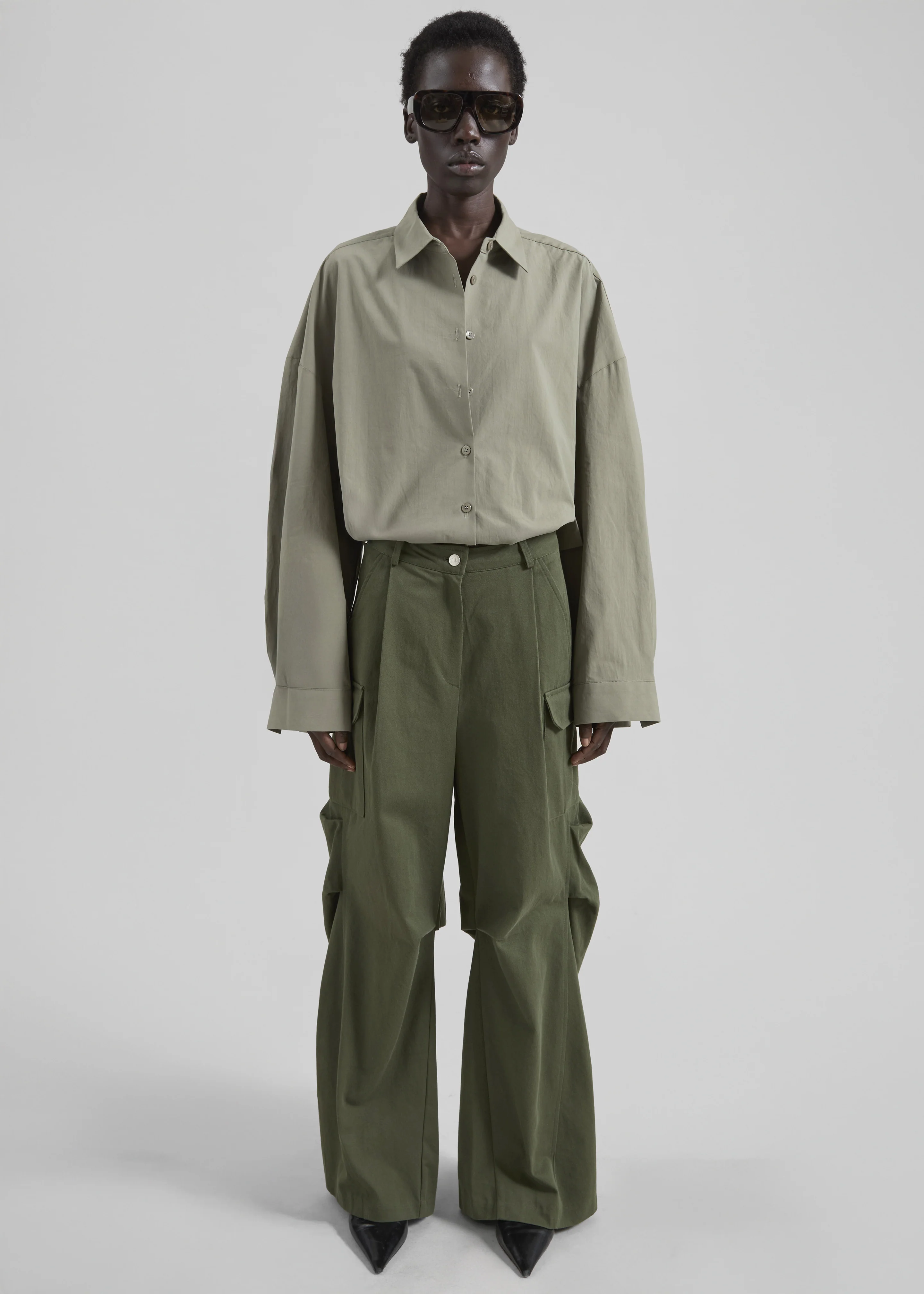Bronte Cargo Pants - Army Green - Image 7
