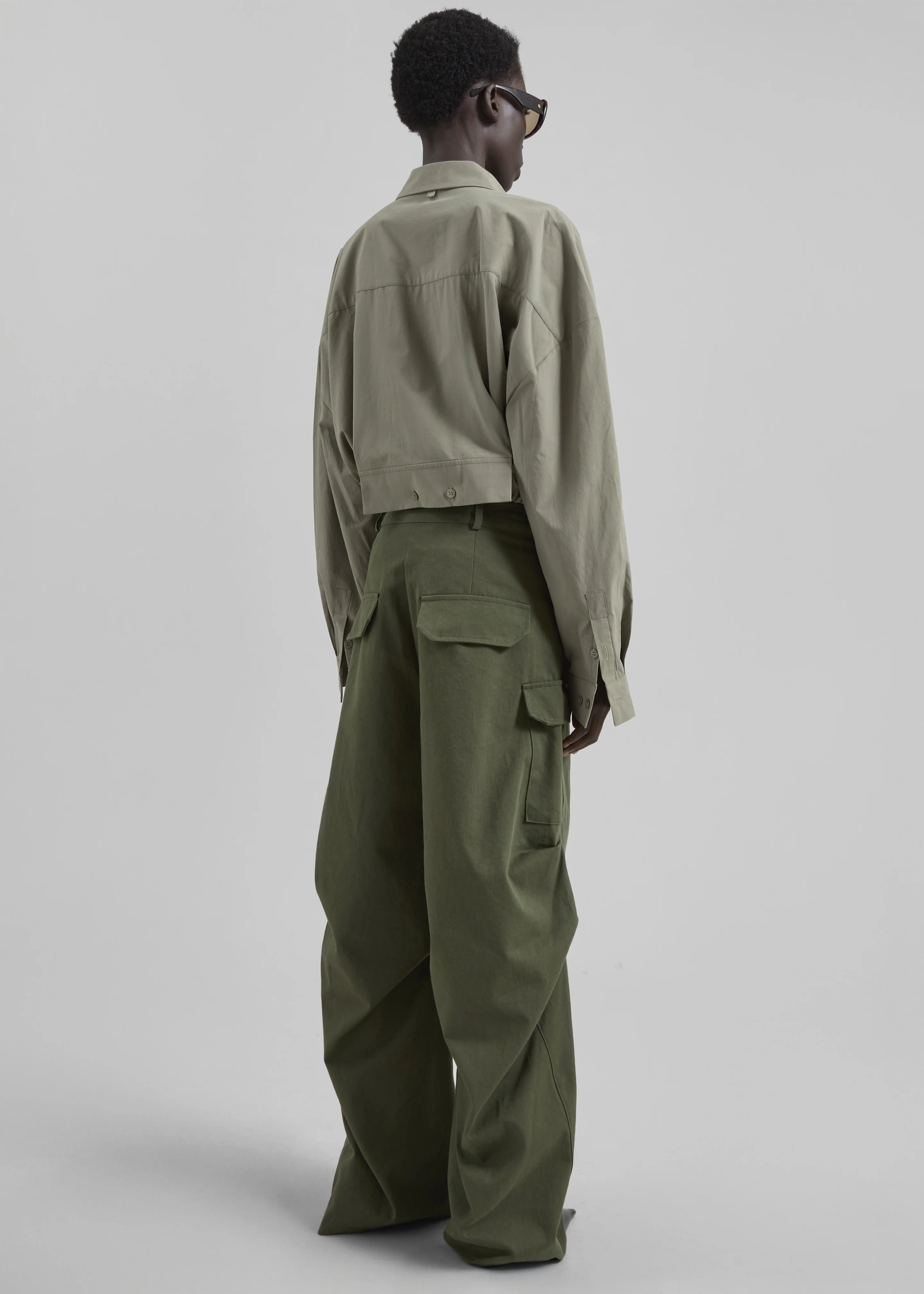 Bronte Cargo Pants - Army Green - Image 8