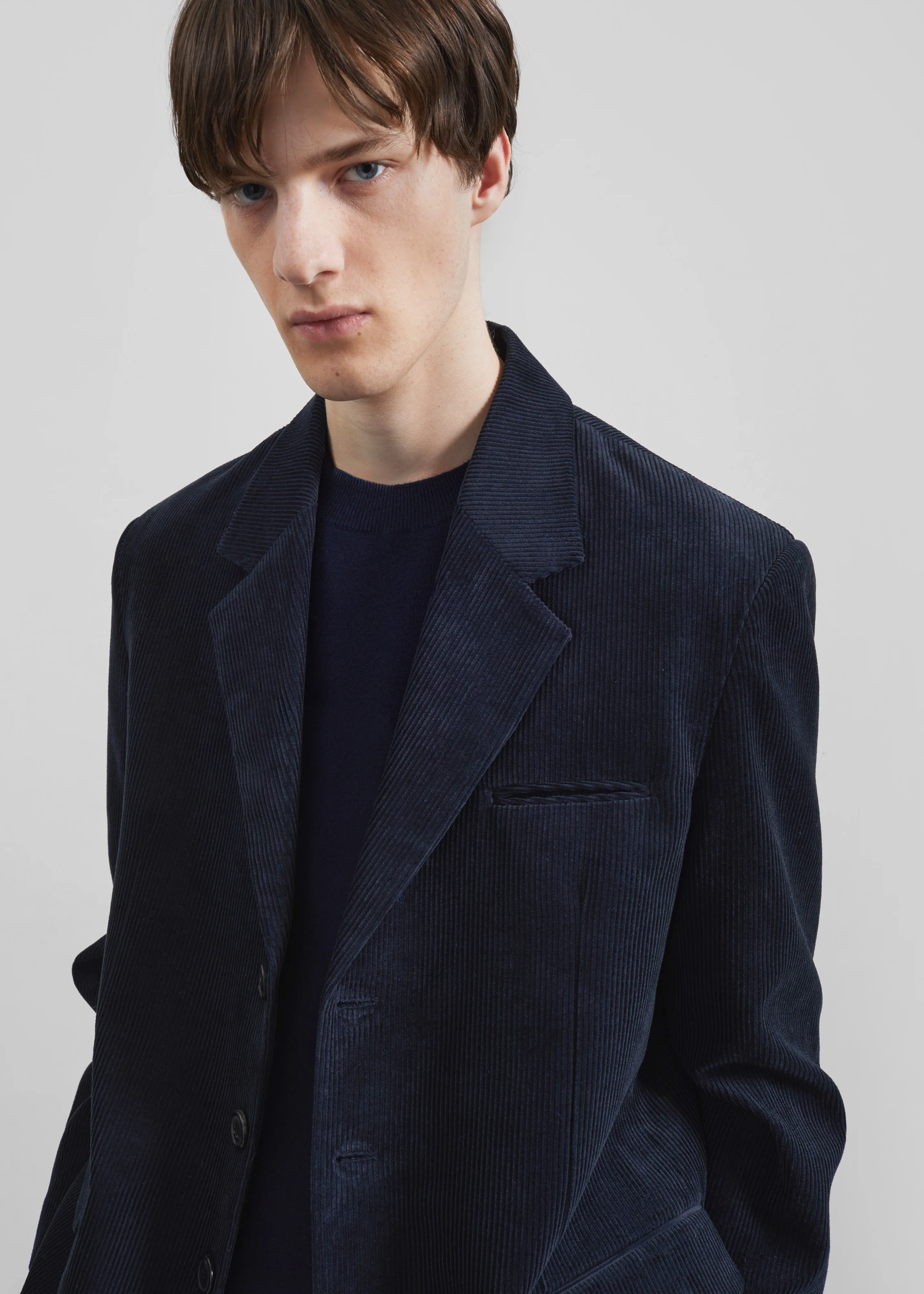 Bryant Corduroy Blazer - Dark Navy - Image 7