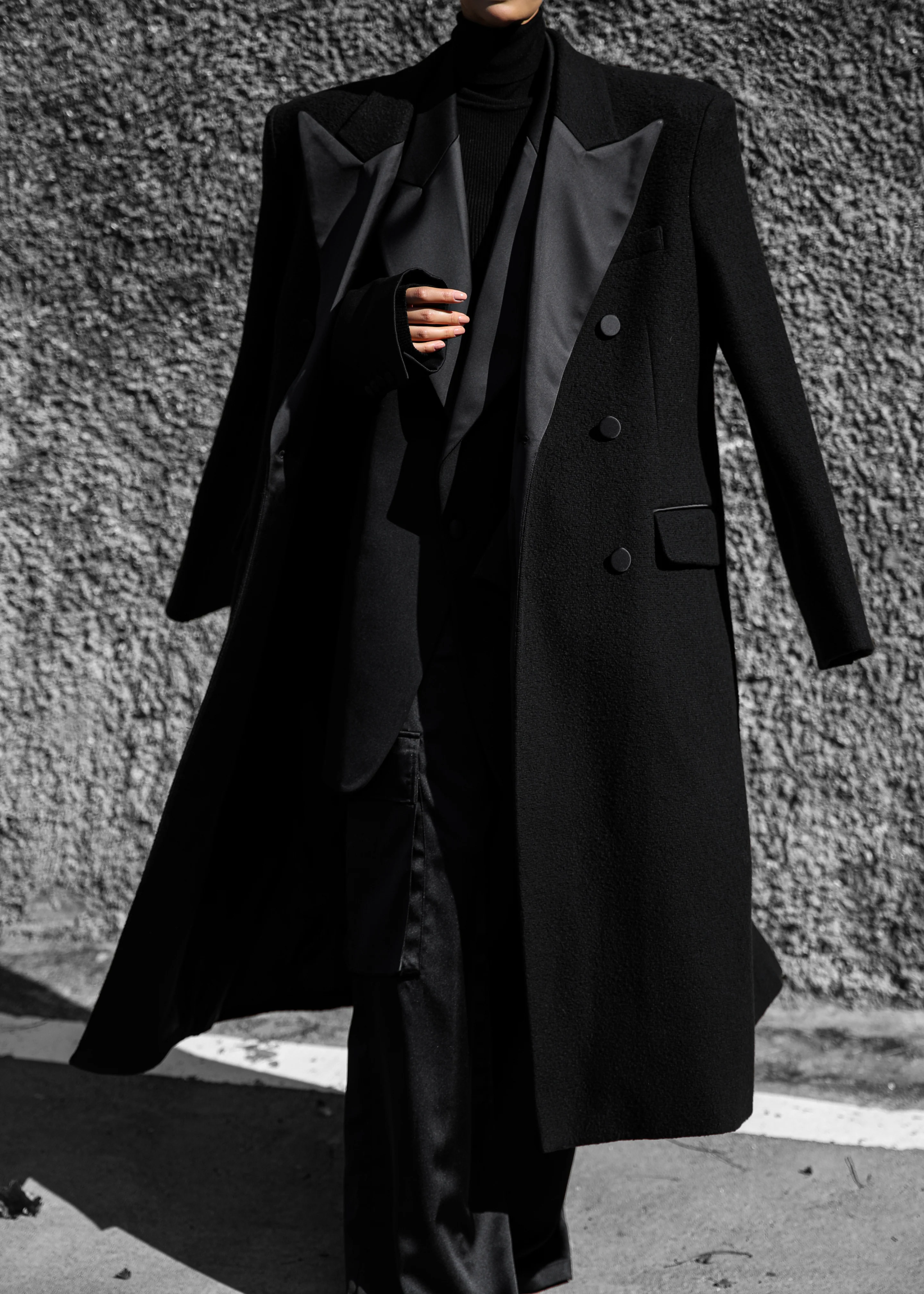 Bryce Oversized Coat - Black - Image 3