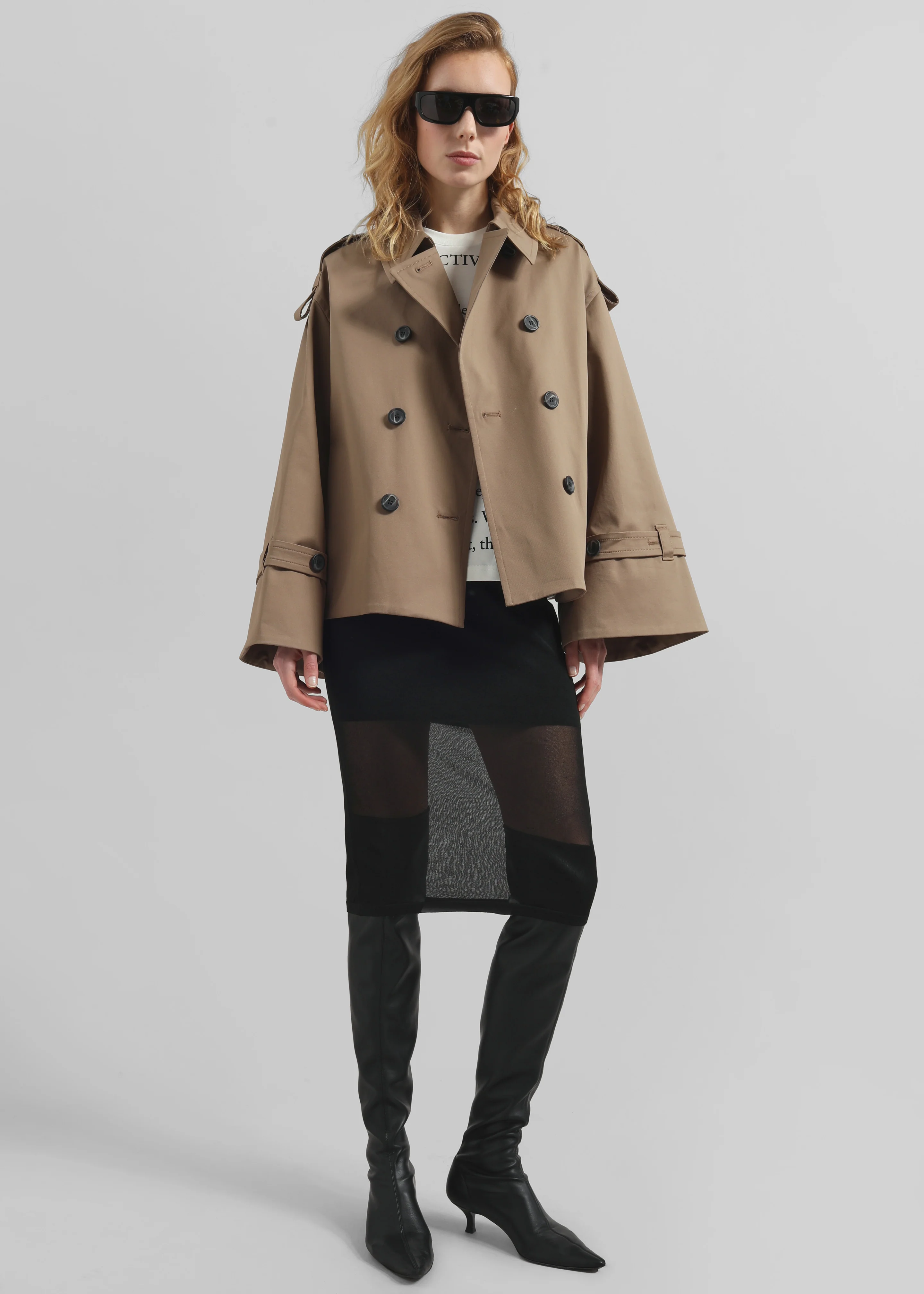 By Malene Birger Alisandra Trench Jacket - Fosil - Image 5