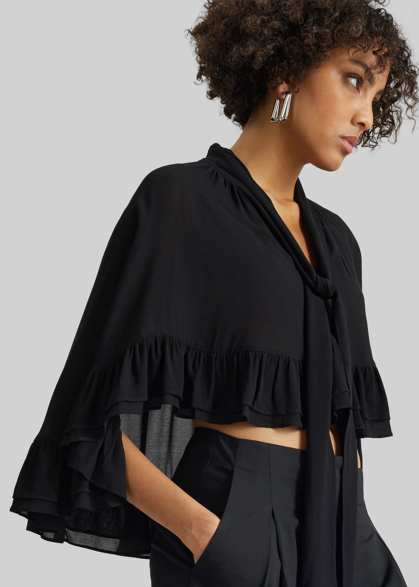 By Malene Birger Cedi Cape - Black - Image 3