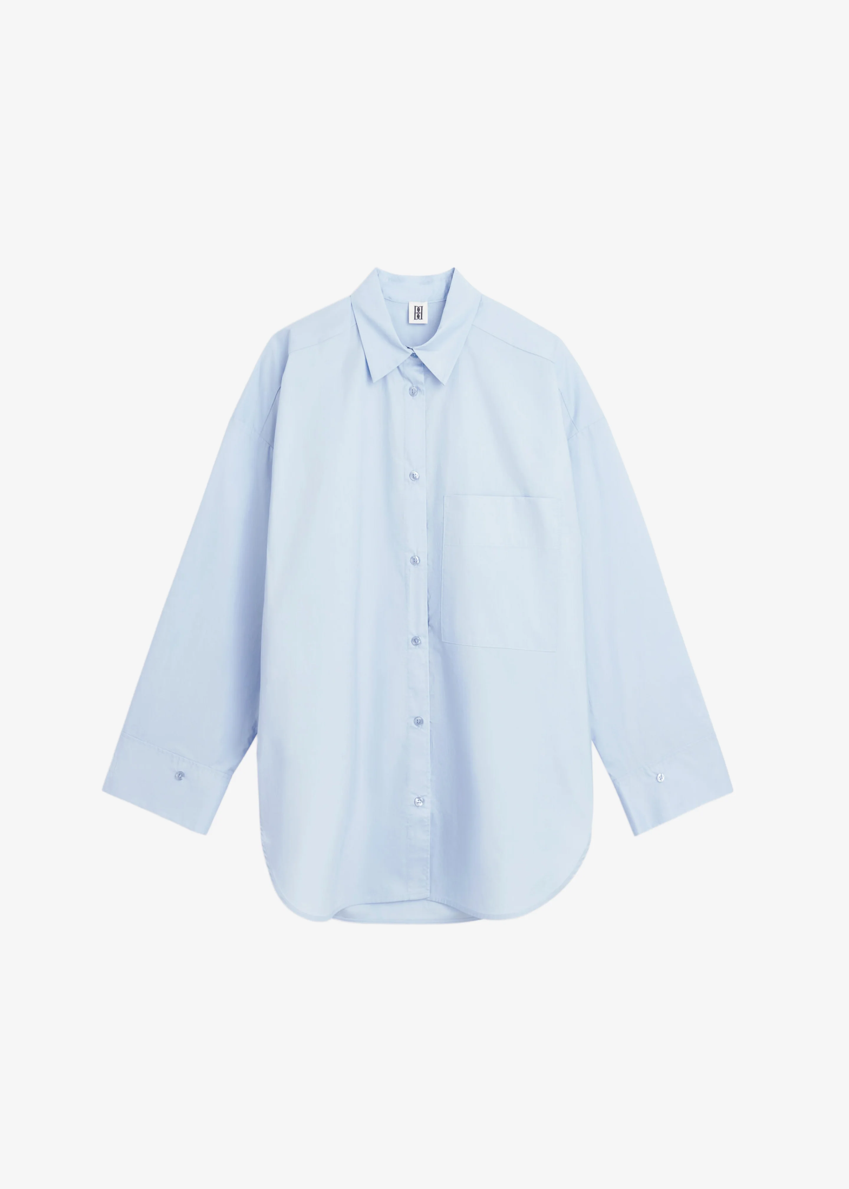 By Malene Birger Derris Cotton Shirt - Periwinkle Blue - Image 7