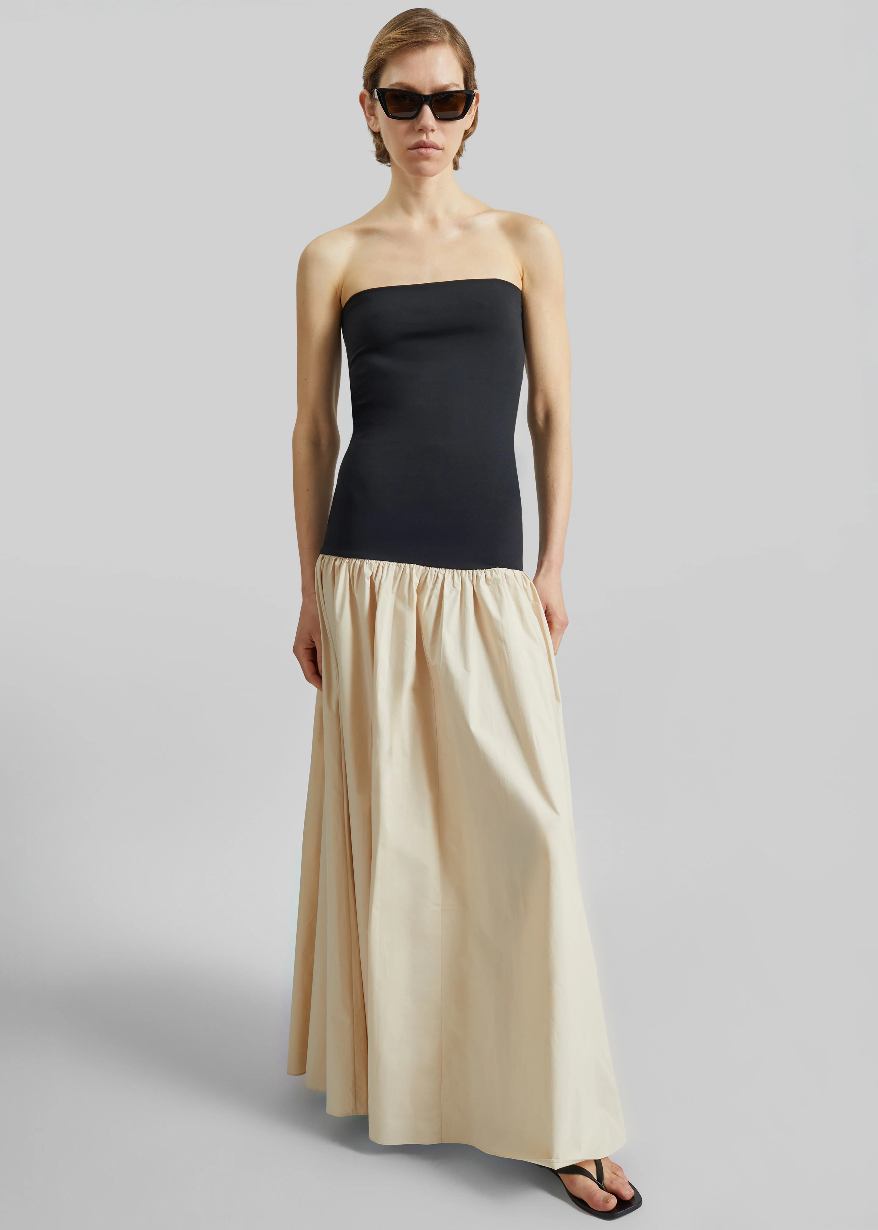 By Malene Birger Marc Cotton Maxi Dress - Oyster Gray - Image 3