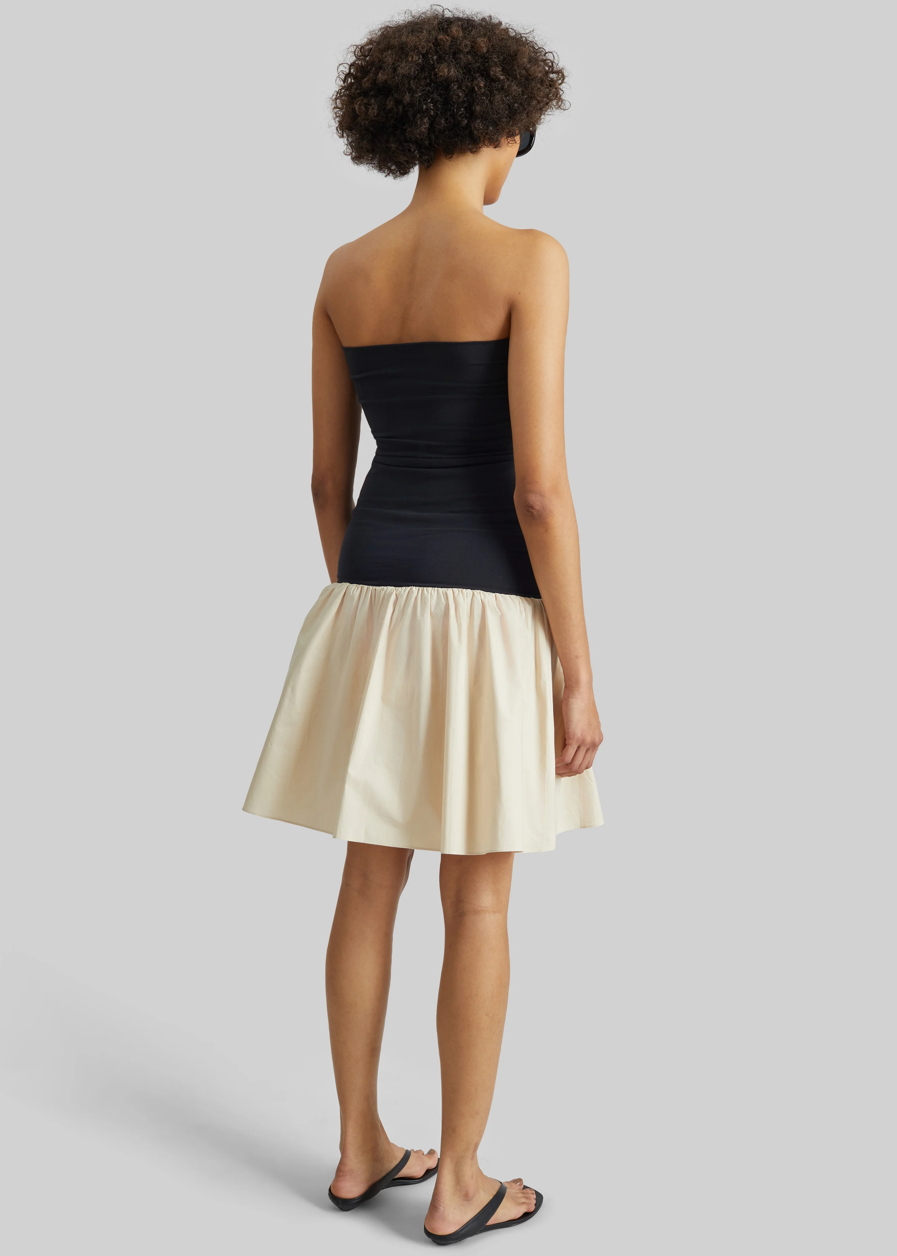 By Malene Birger Marcia Cotton Mini Dress - Oyster Gray - Image 7
