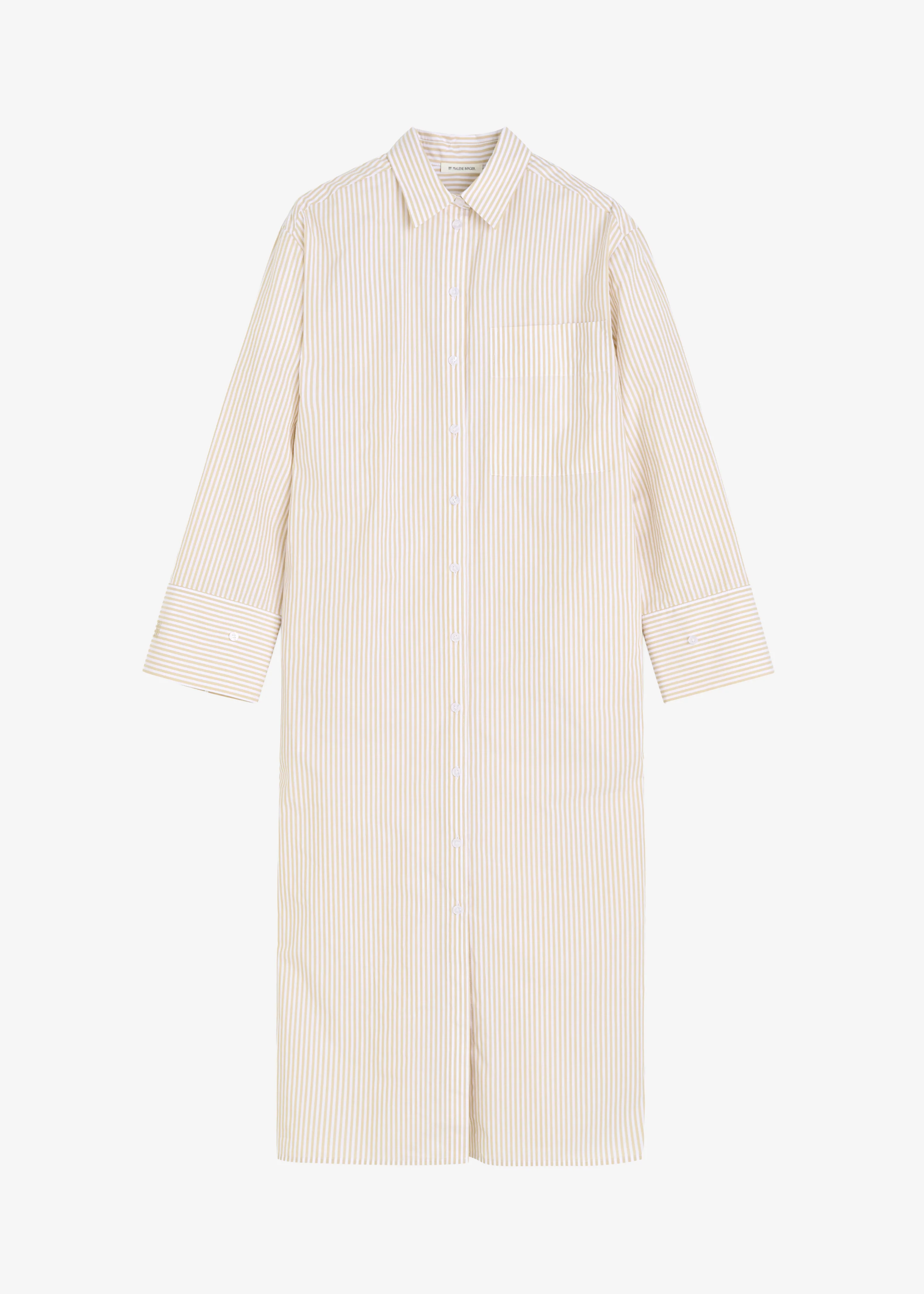 By Malene Birger Perroti Cotton Maxi Dress - Dark Sand Stripe - Image 5