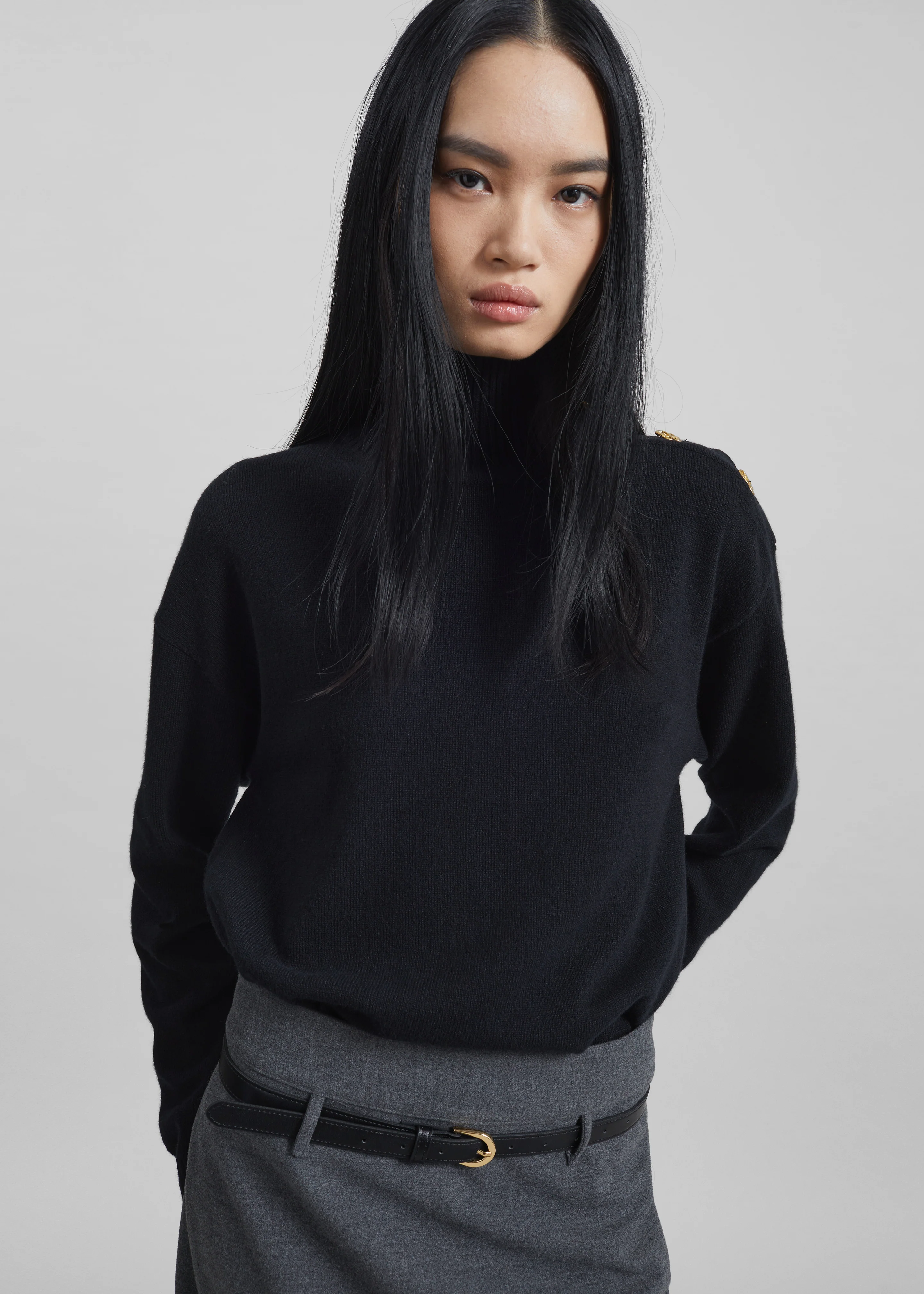 By Malene Birger Vanille Wool Sweater - Black - Image 5
