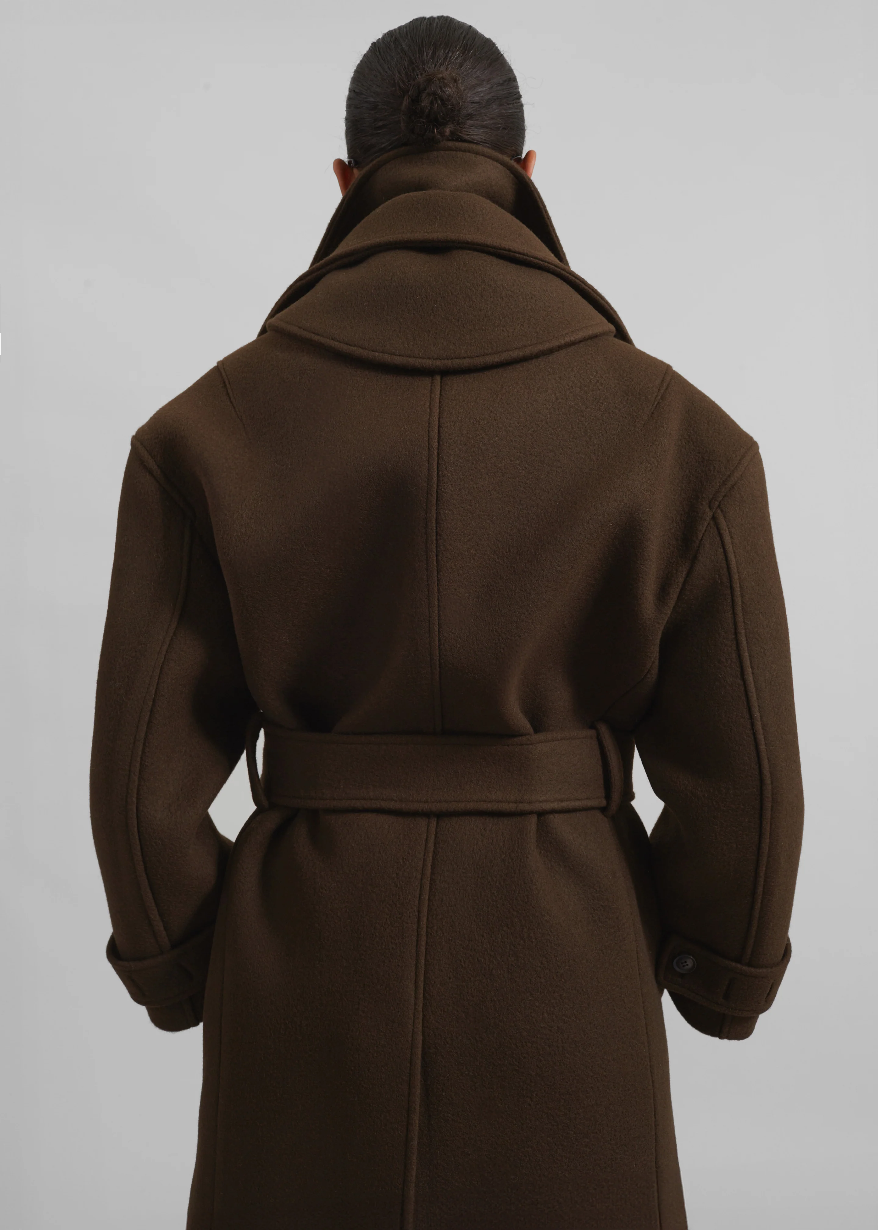 Calbourne Oversized Wool Coat - Brown - Image 9