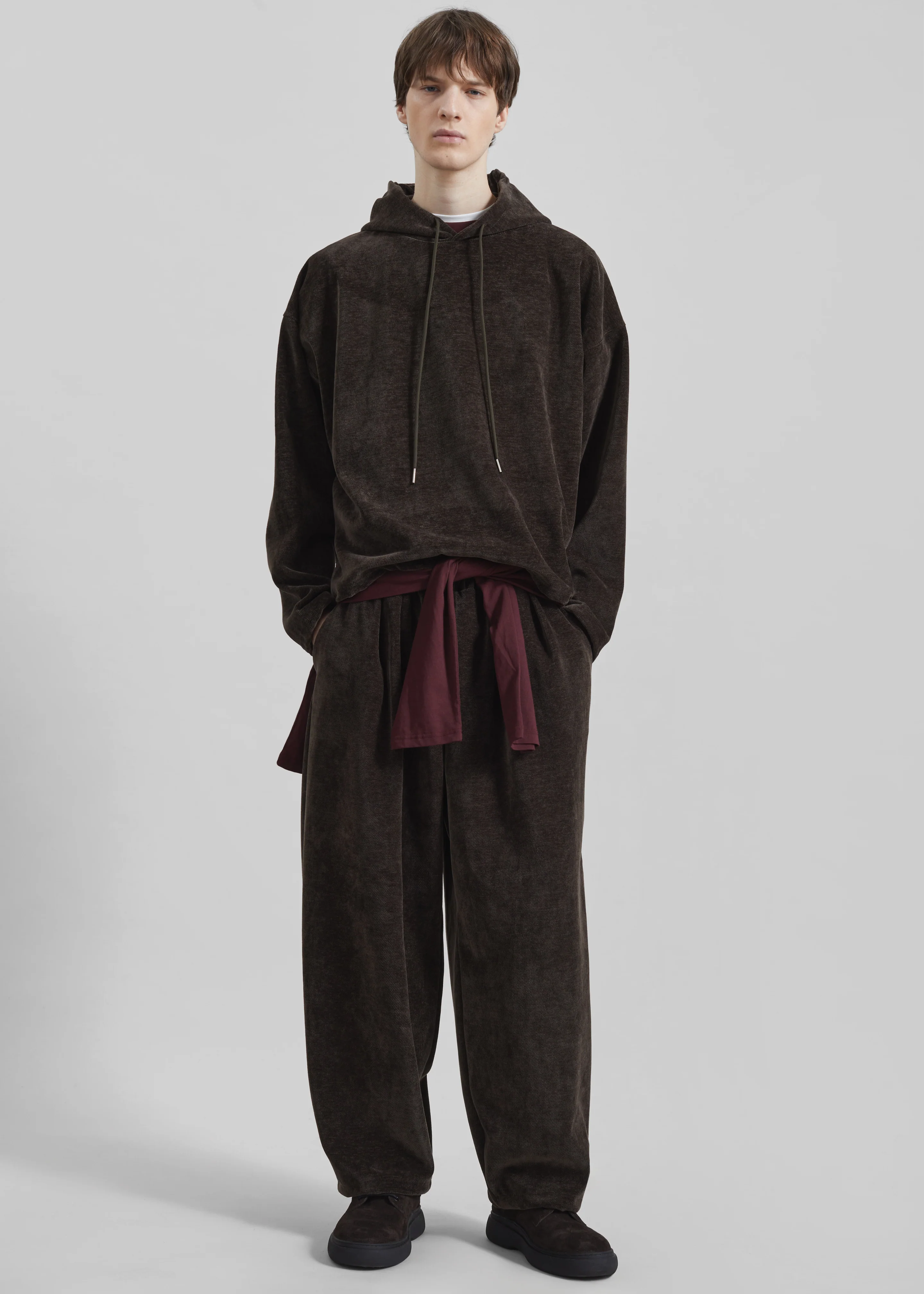 Caleb Velvet Joggers - Brown - Image 3