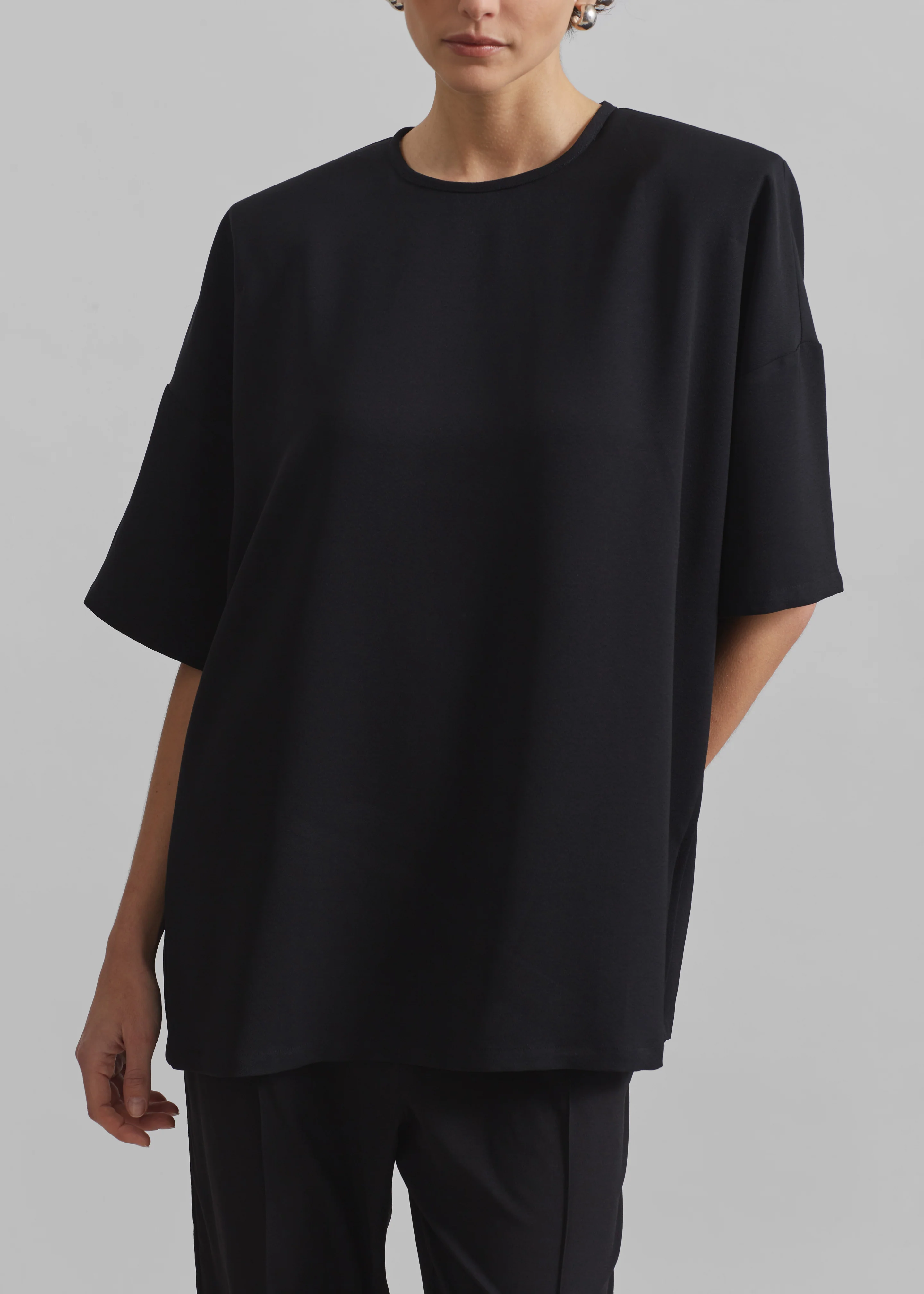 Callice Padded T-Shirt - Black - Image 3
