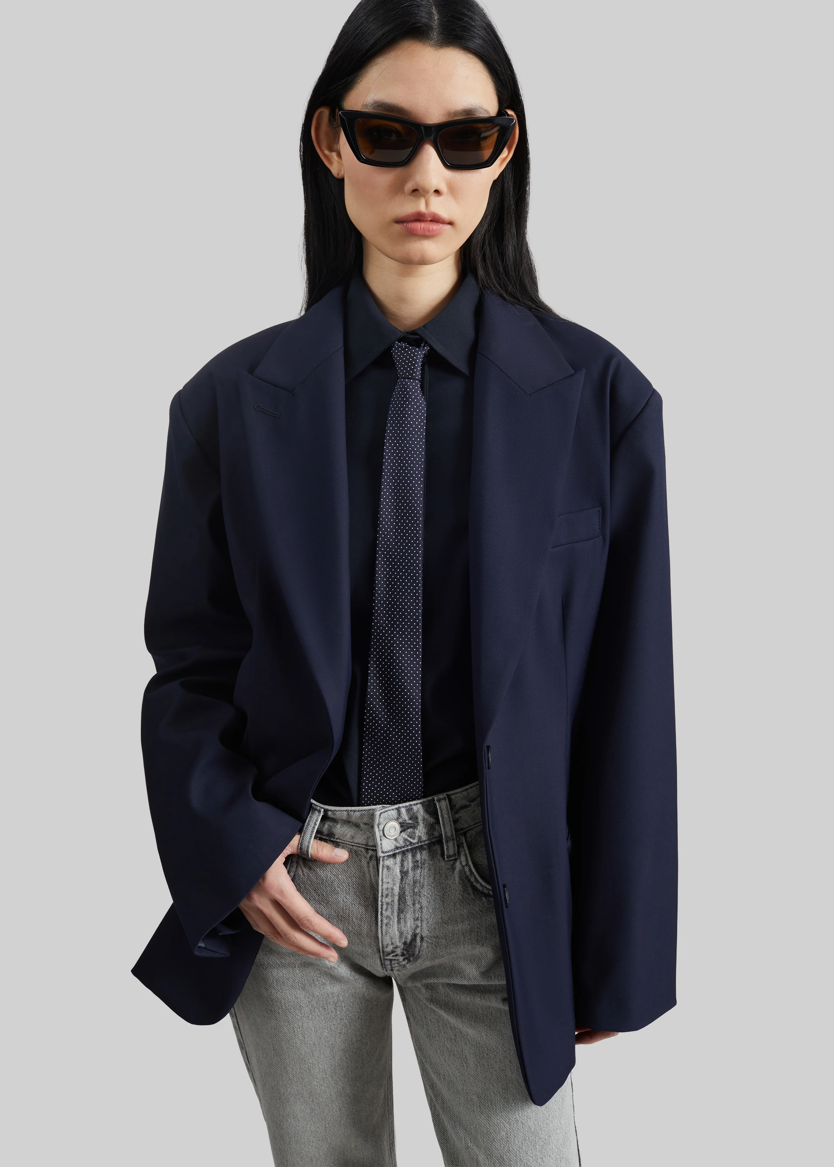 Canmore Double Vent Blazer - Navy - Image 3