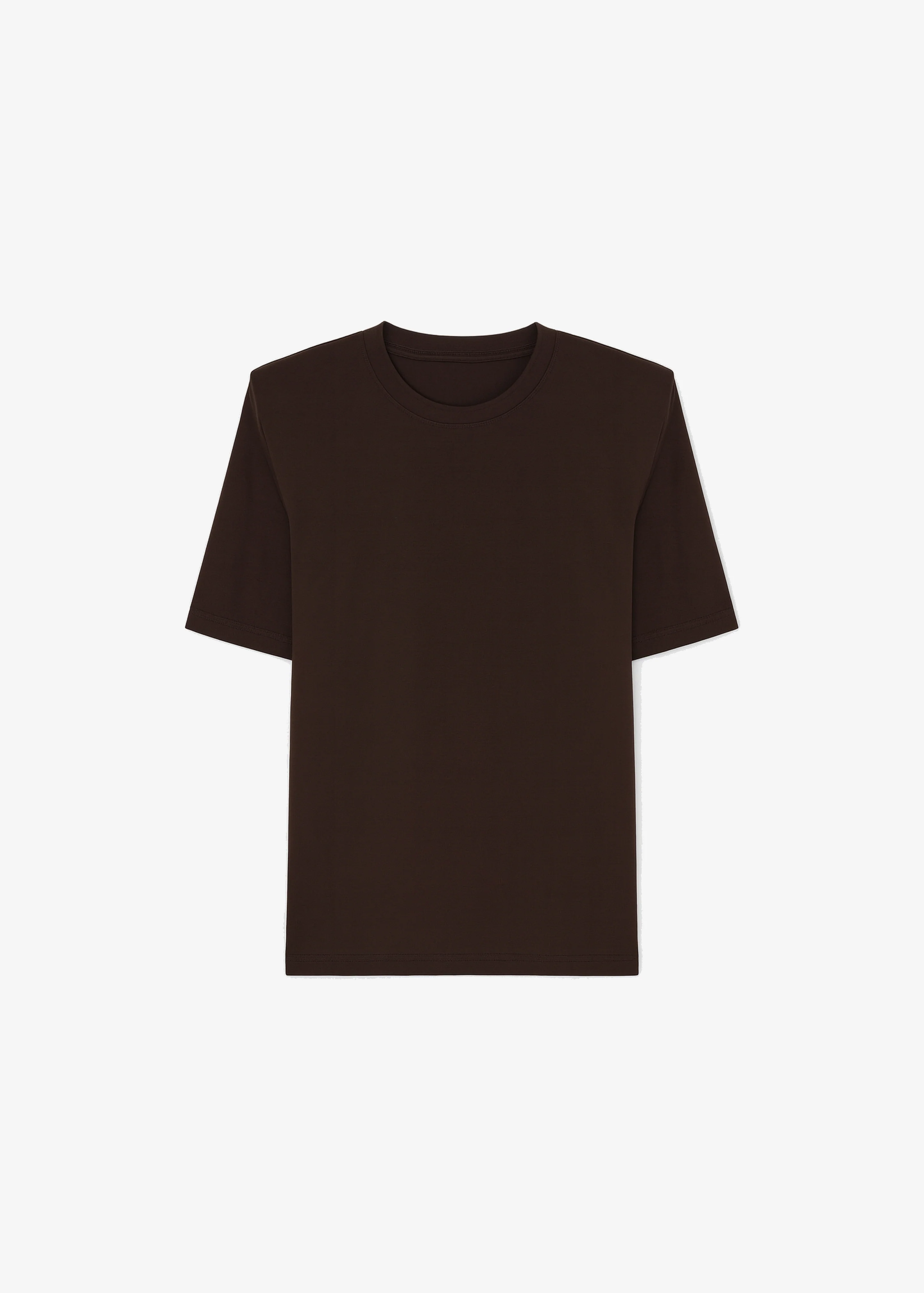 Carrington Padded Shoulder Tee - Brown - Image 7