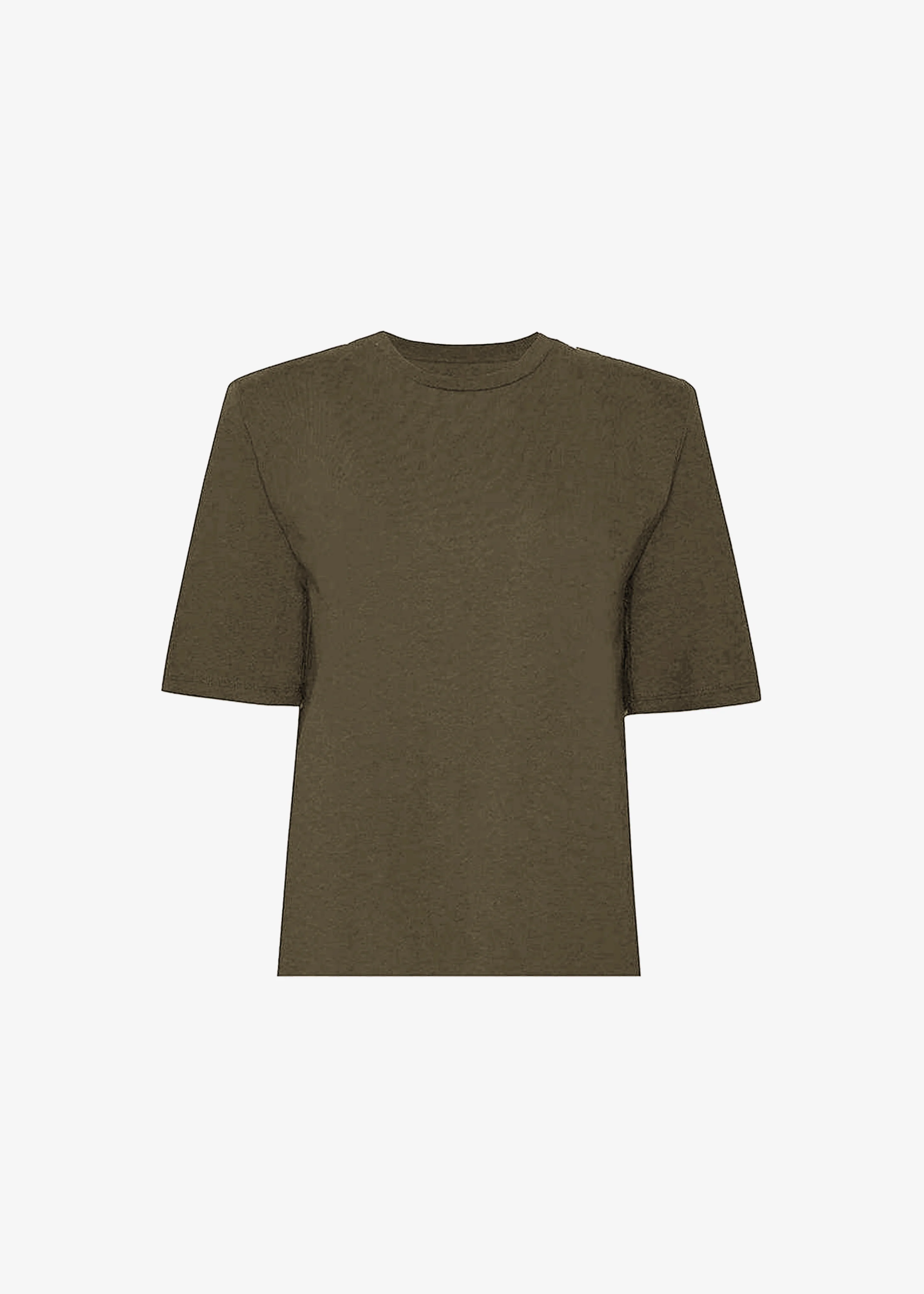 Carrington Padded Shoulder Tee - Olive - Image 7