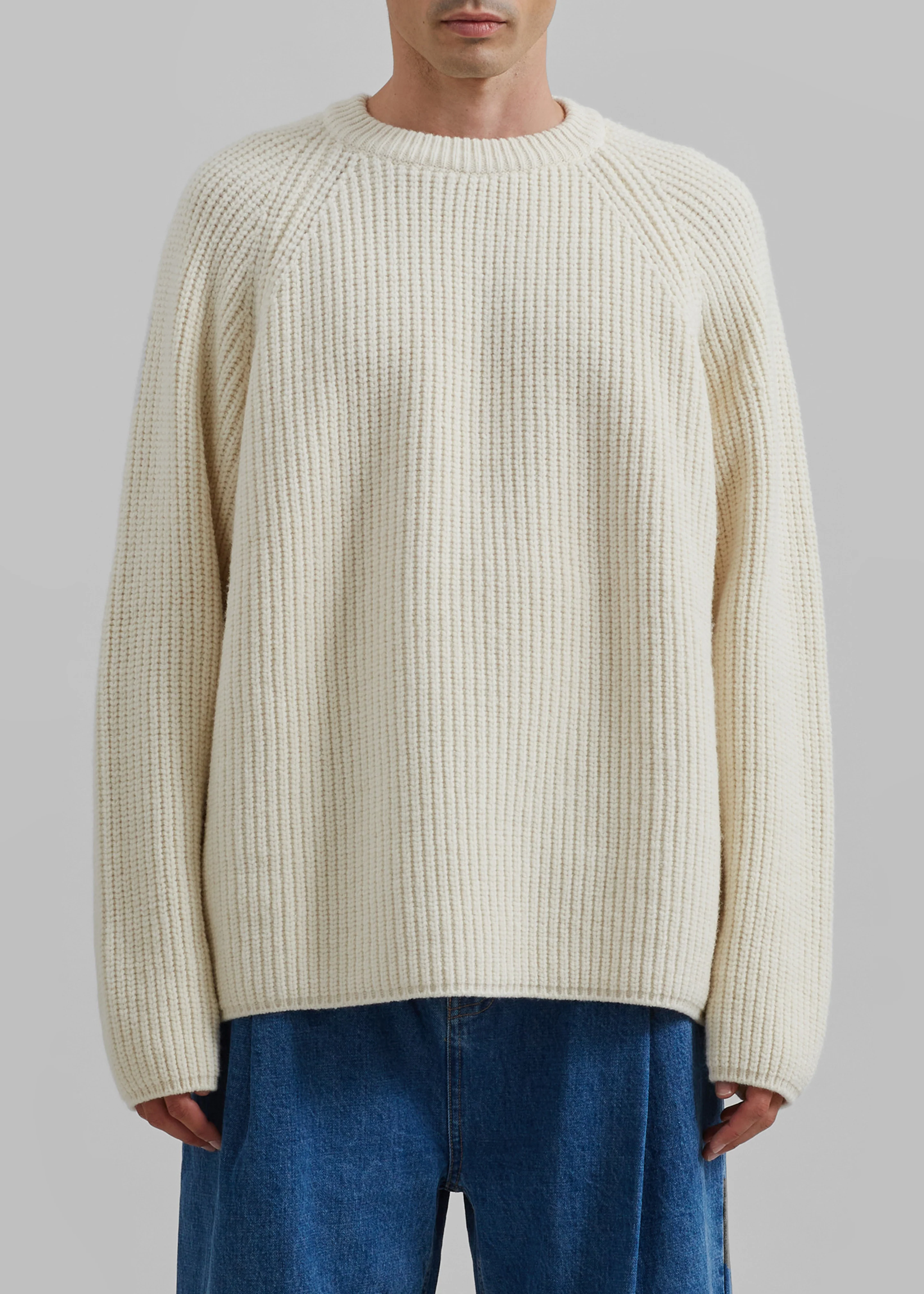 Carter Crew Neck Sweater - Beige - Image 2
