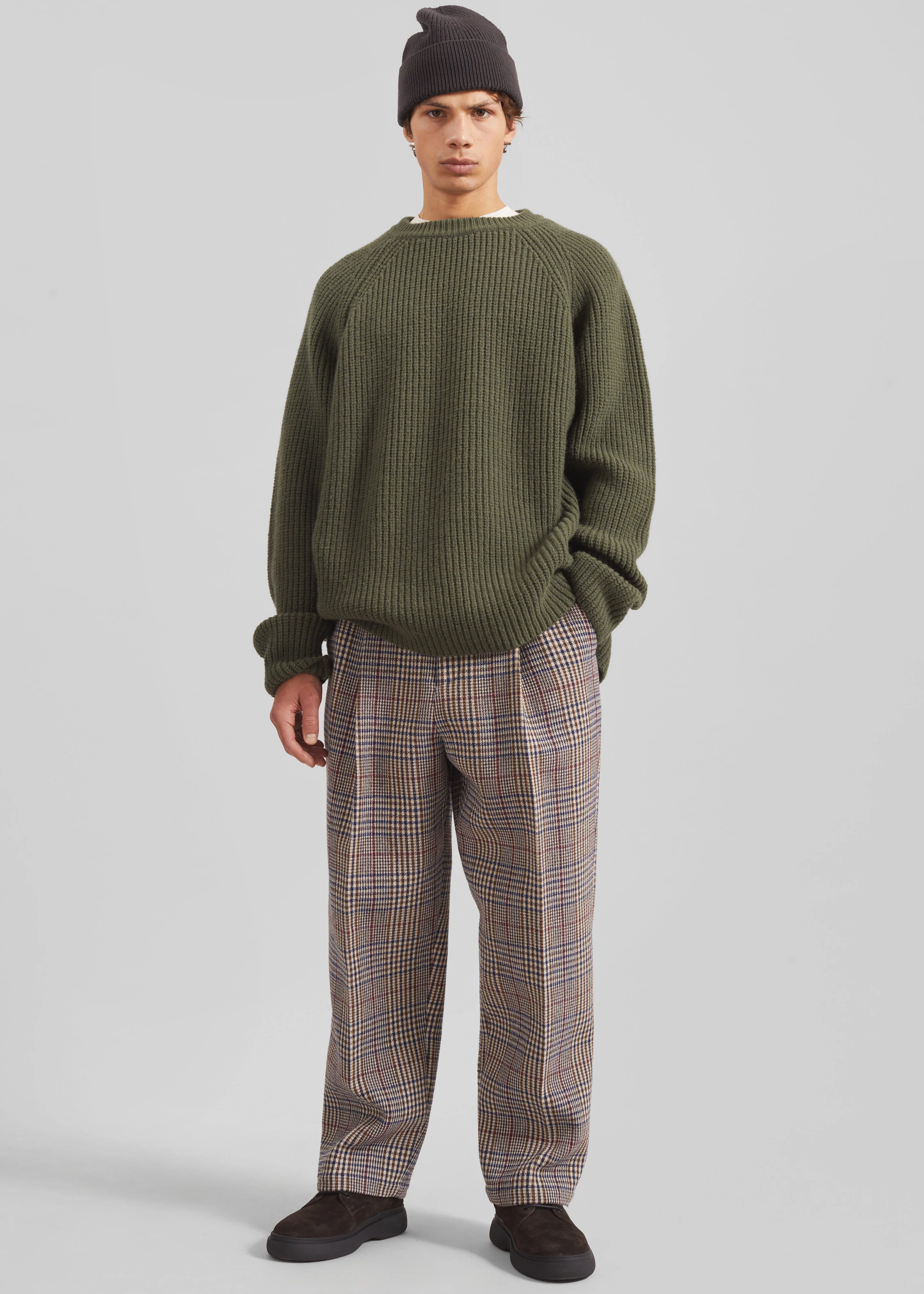 Carter Crew Neck Sweater - Olive - Image 3