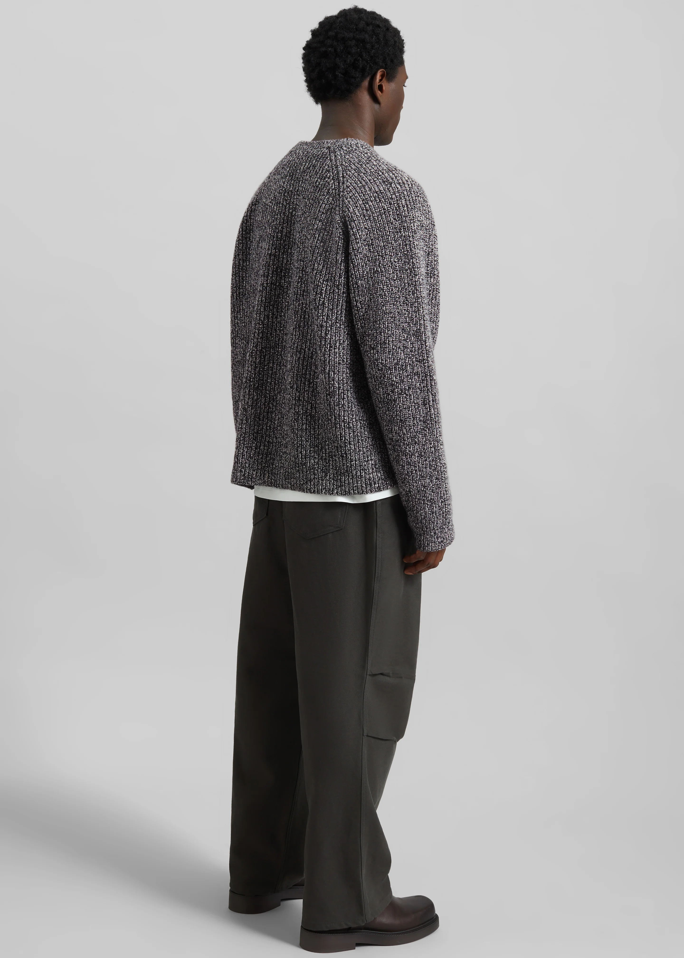 Carter Crewneck Sweater - Black Melange - Image 10