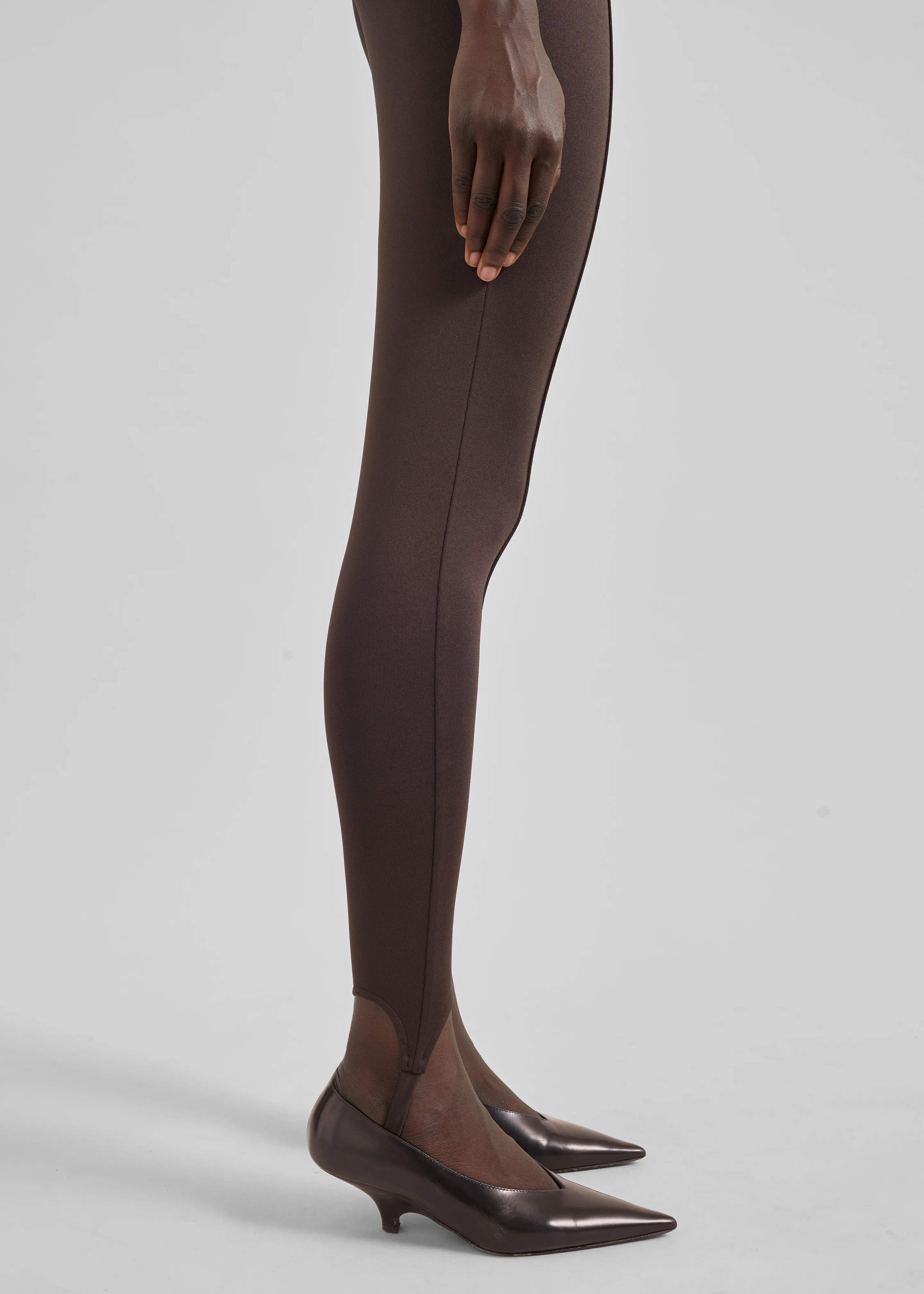 Caserta Stirrup Leggings - Brown - Image 2