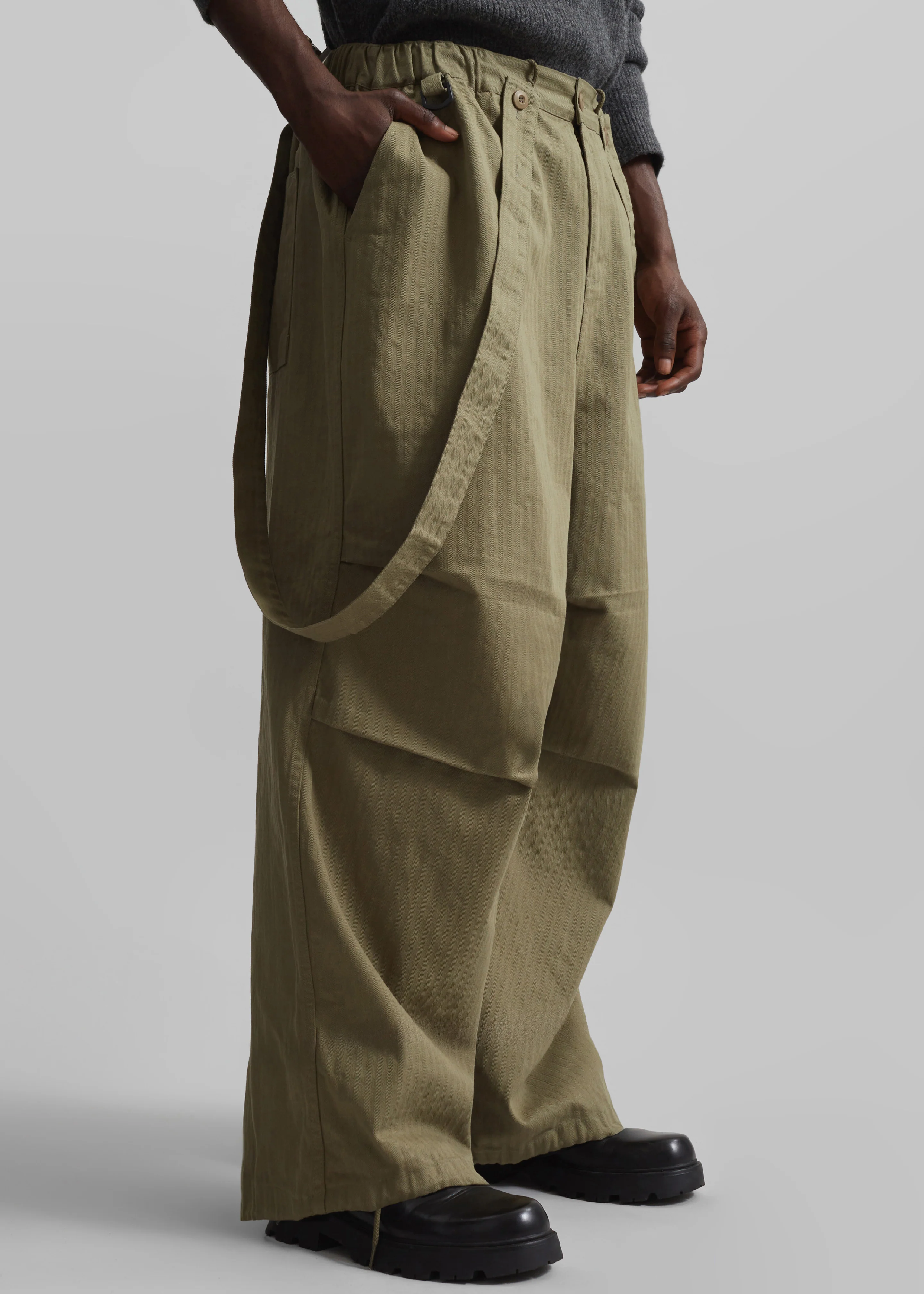 Chard Balloon Pants - Khaki - Image 4