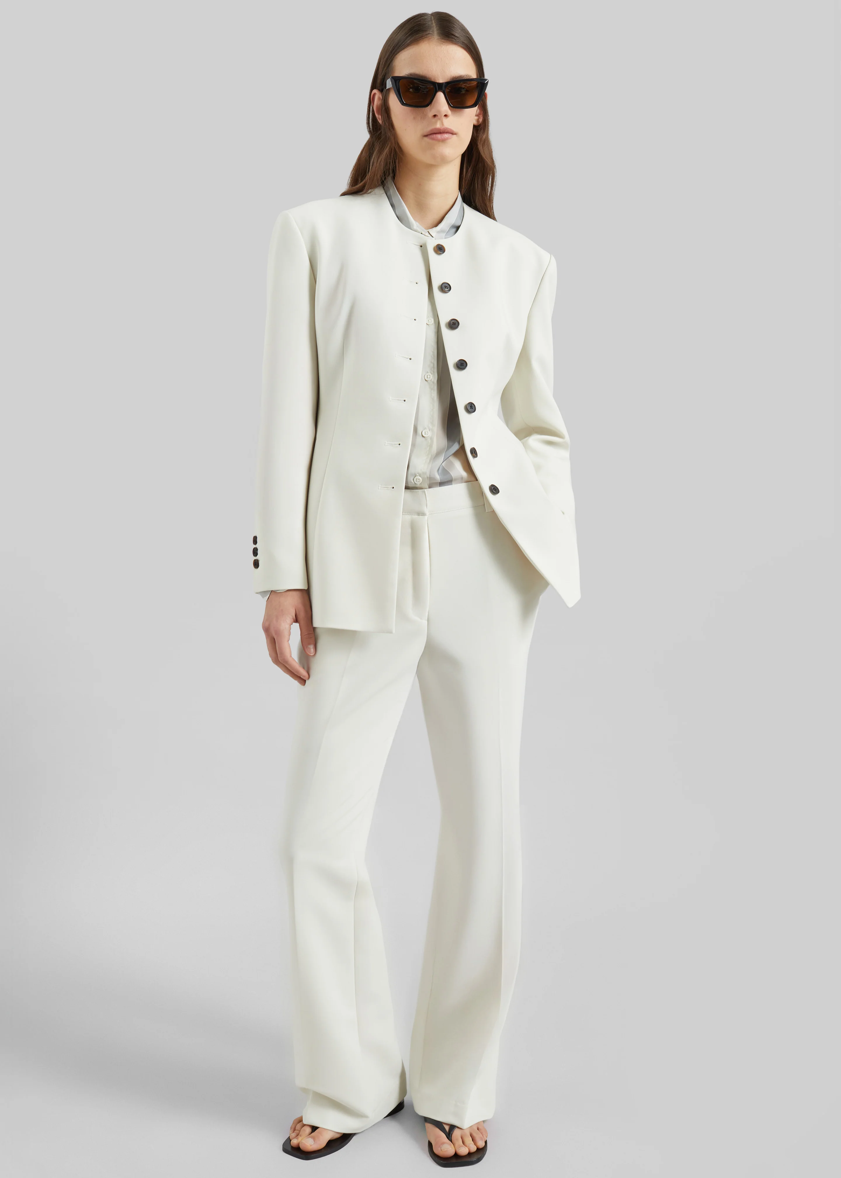 Chesnay Bootcut Pants - Cream - Image 2