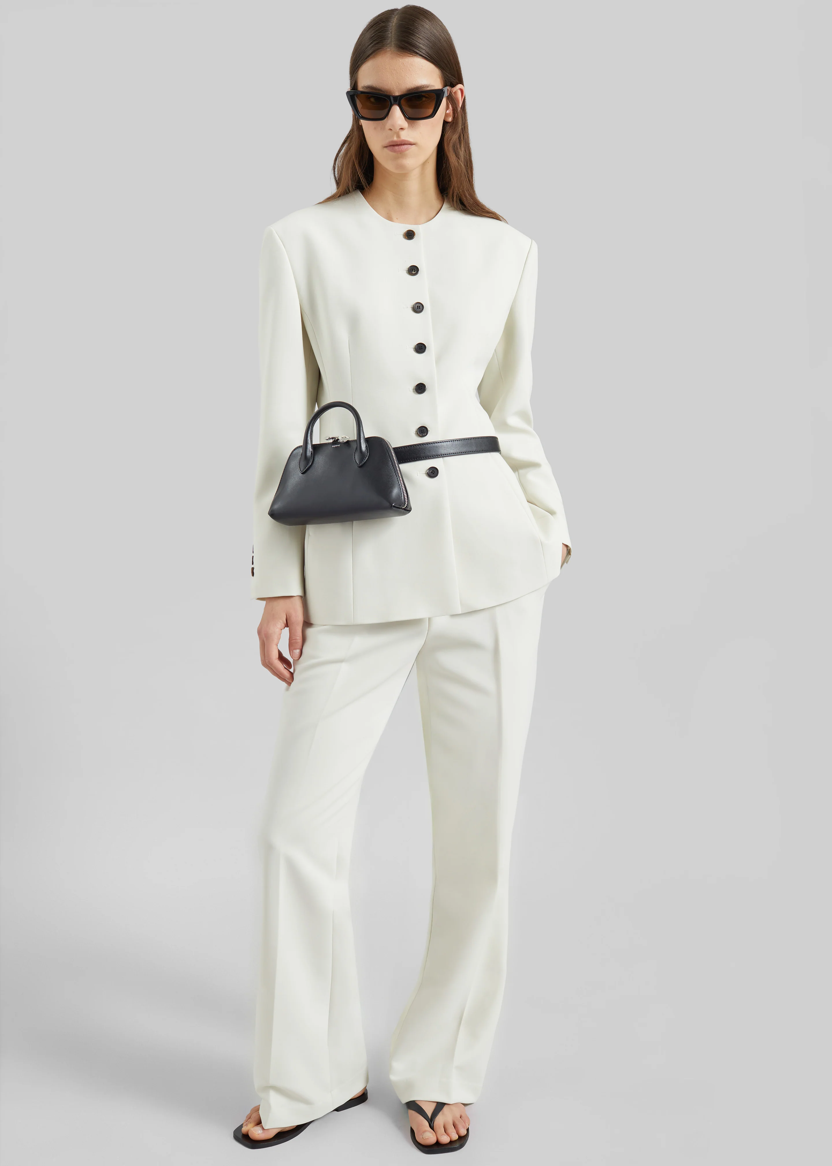Chesnay Bootcut Pants - Cream - Image 6