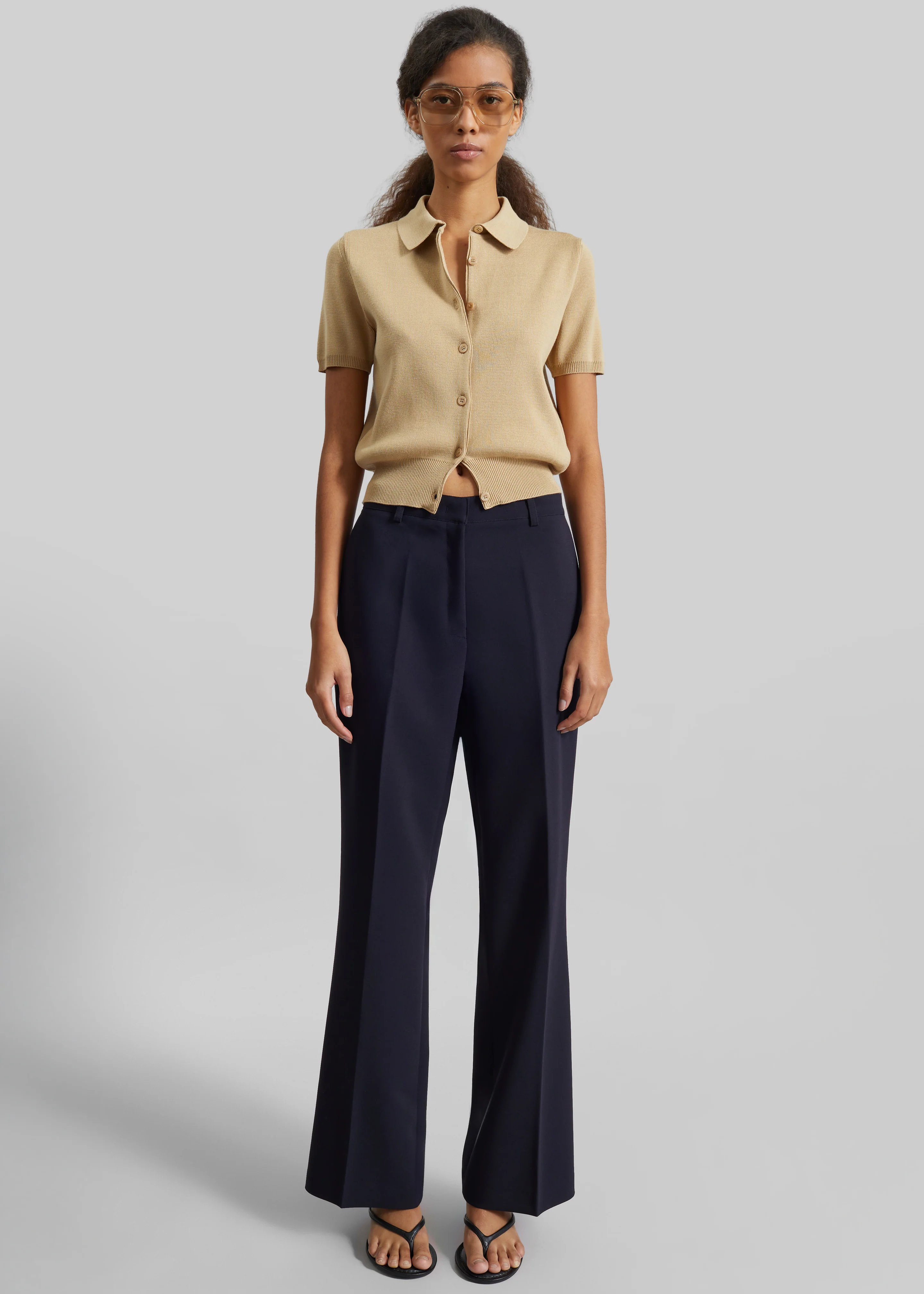Chesnay Bootcut Pants - Navy - Image 4