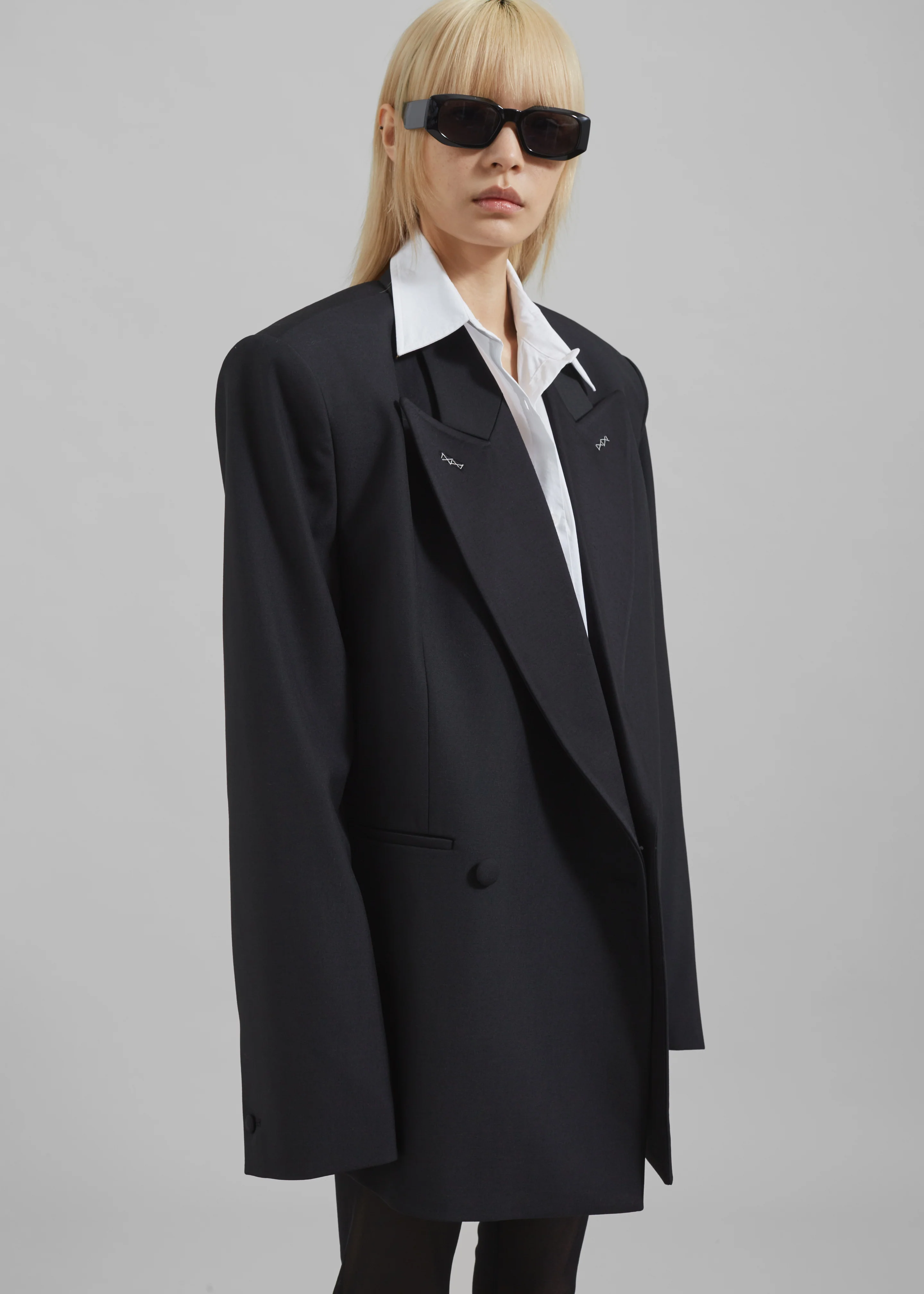 Cheyenne Padded Blazer - Black - Image 5