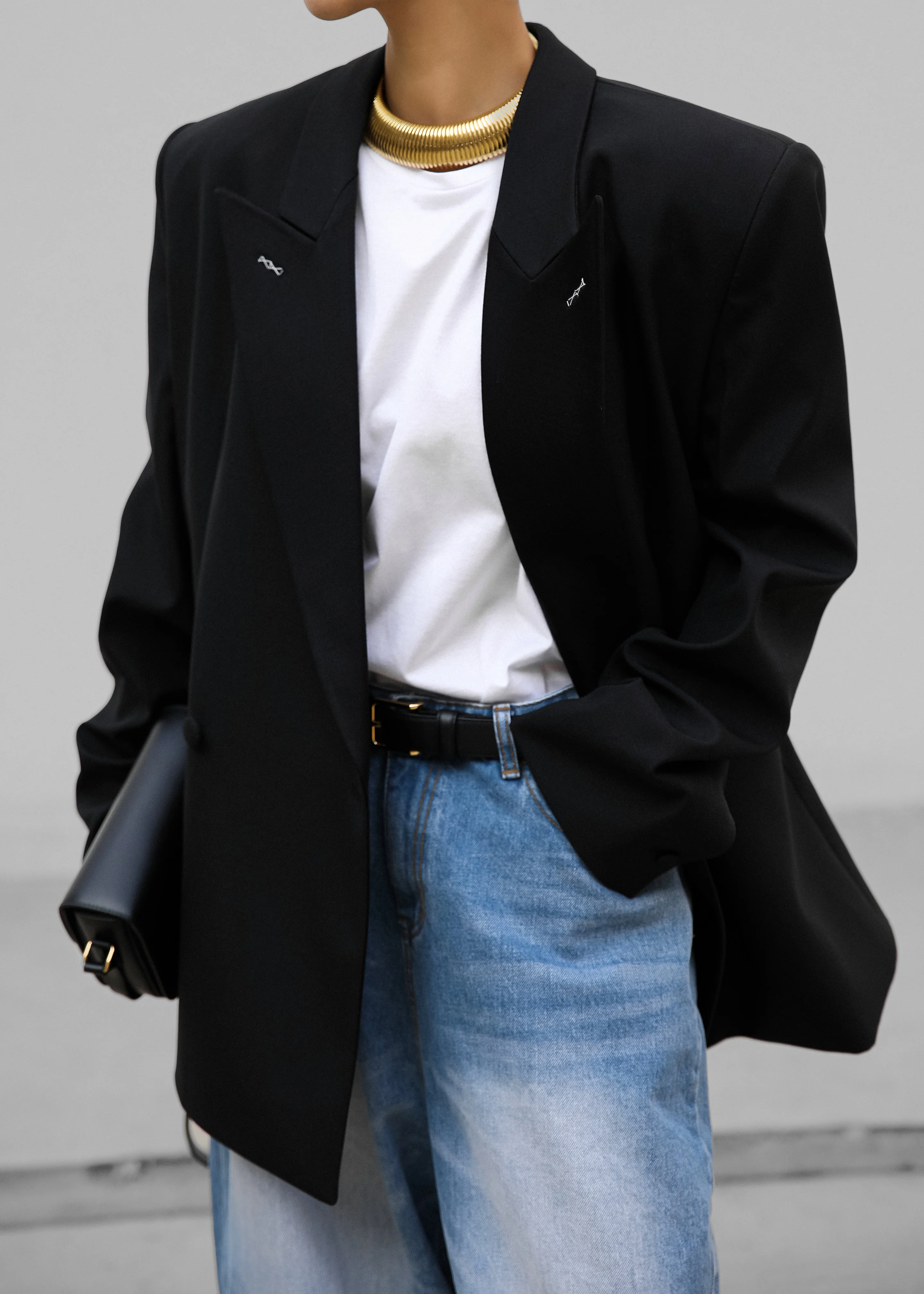 Cheyenne Padded Blazer - Black - Image 6