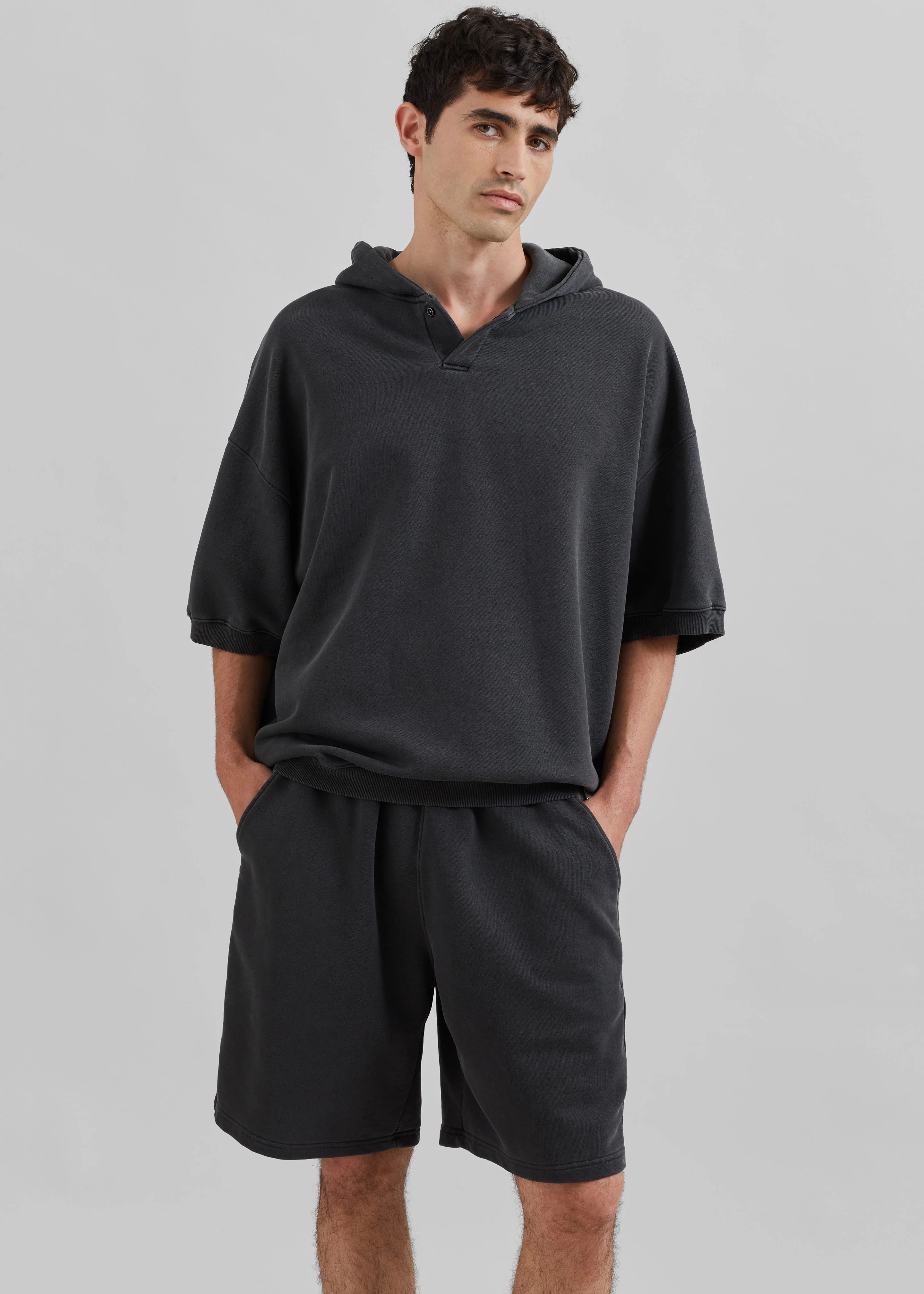 Christian Short Sleeve Hoodie - Charcoal - Image 3