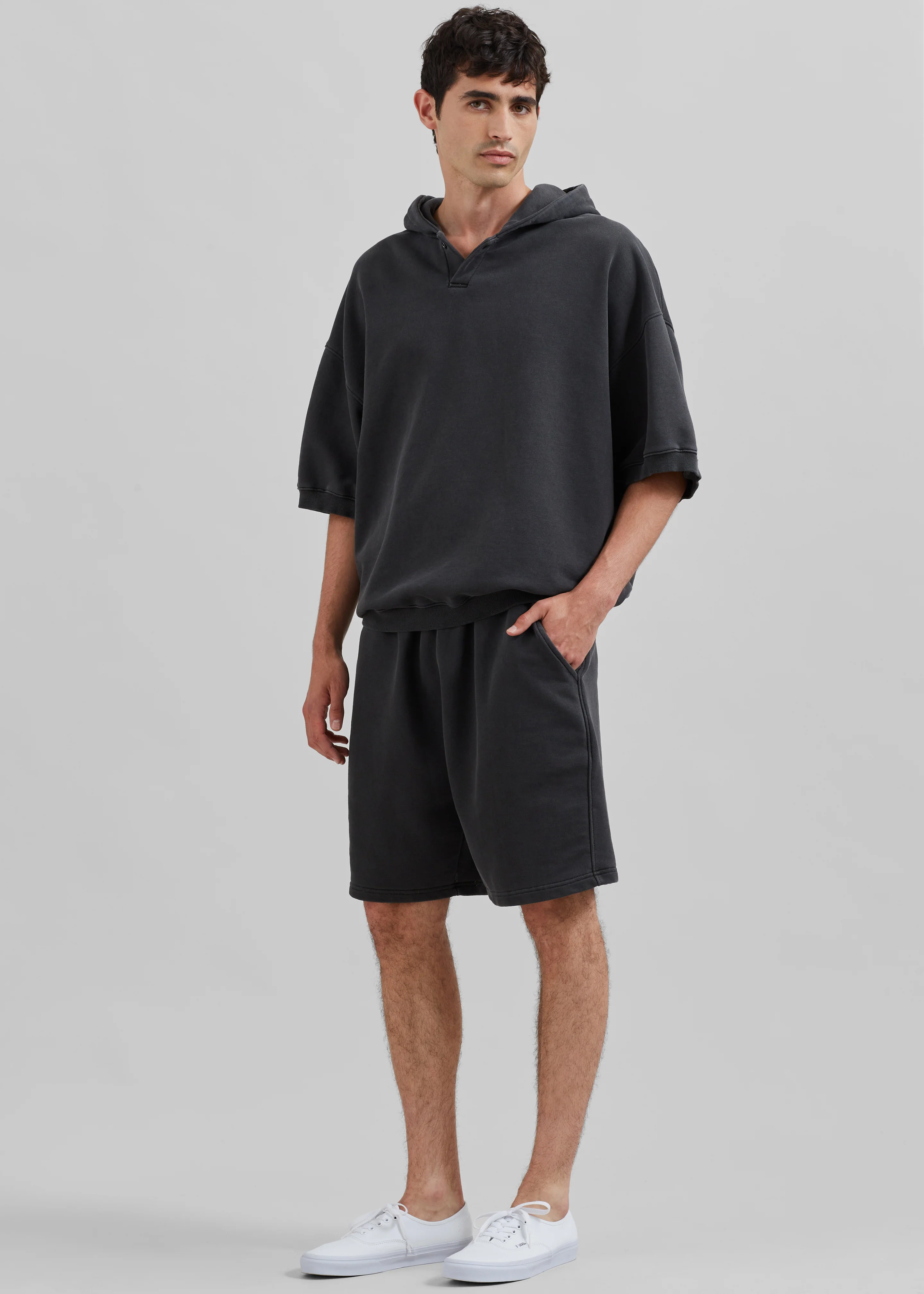 Christian Short Sleeve Hoodie - Charcoal - Image 4