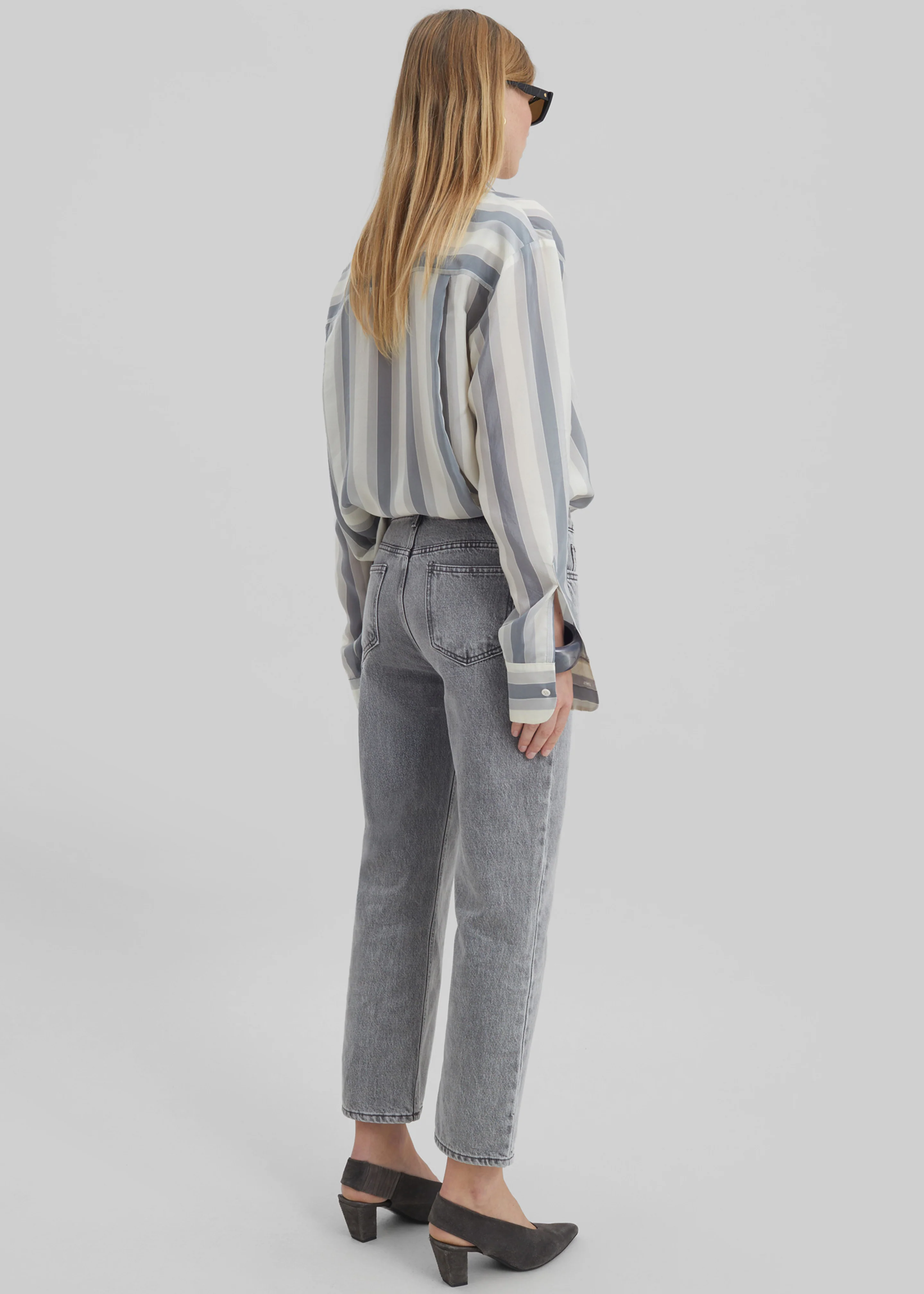 Cig Straight Jeans - Grey Wash - Image 6
