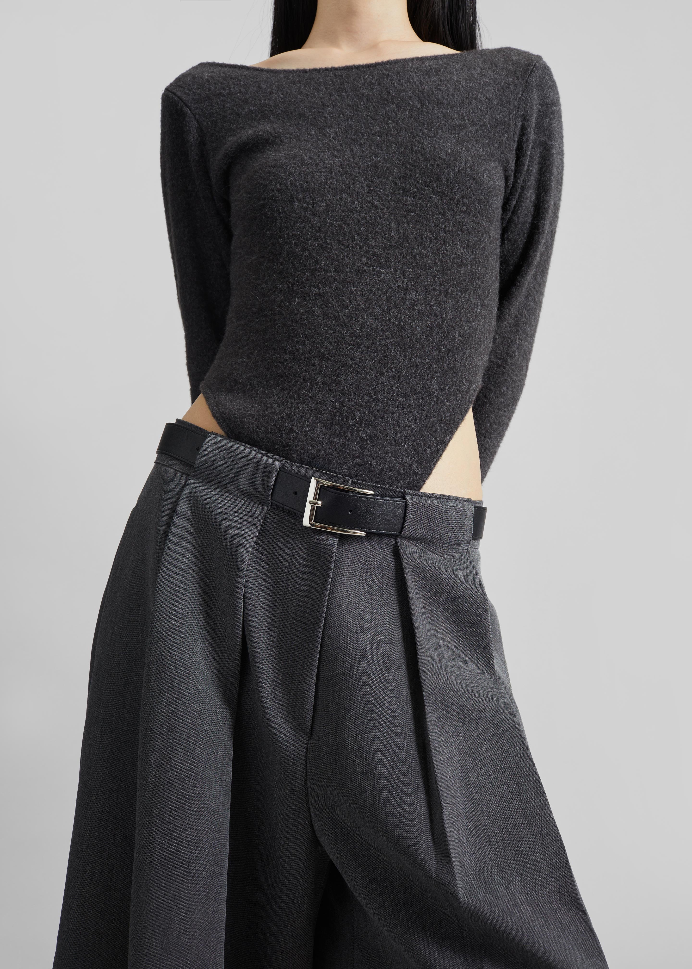 Civray Brushed Knit Bodysuit - Charcoal - Image 7