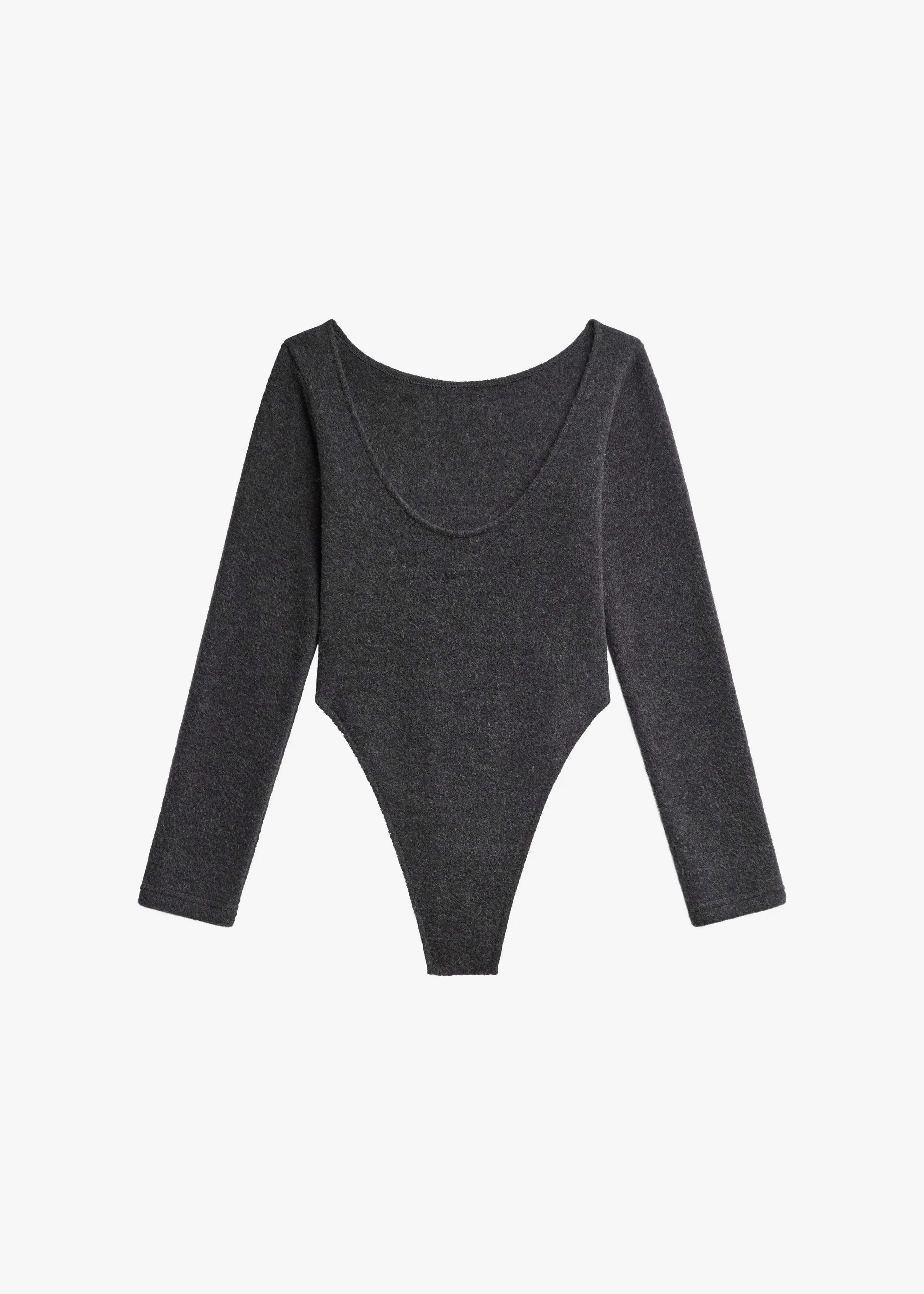 Civray Brushed Knit Bodysuit - Charcoal - Image 8