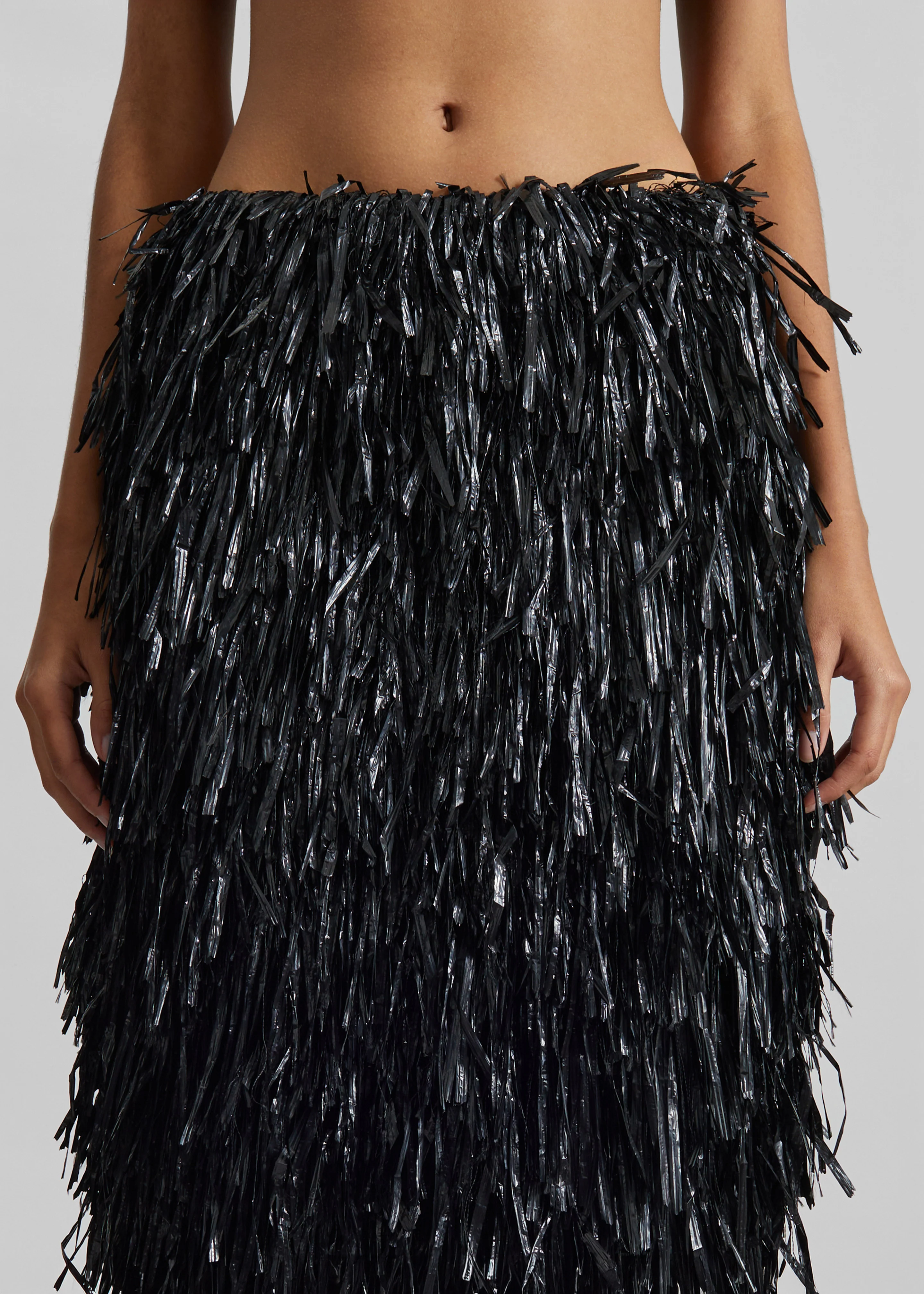 CO Fringe Skirt - Black - Image 4