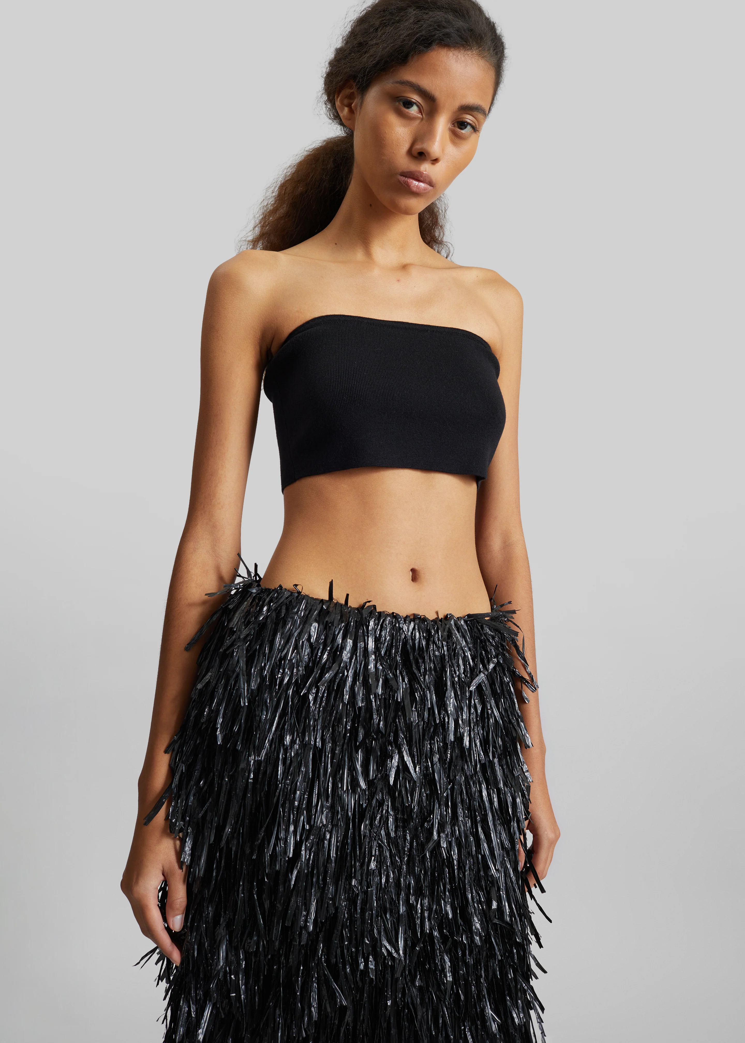 CO Fringe Skirt - Black - Image 6
