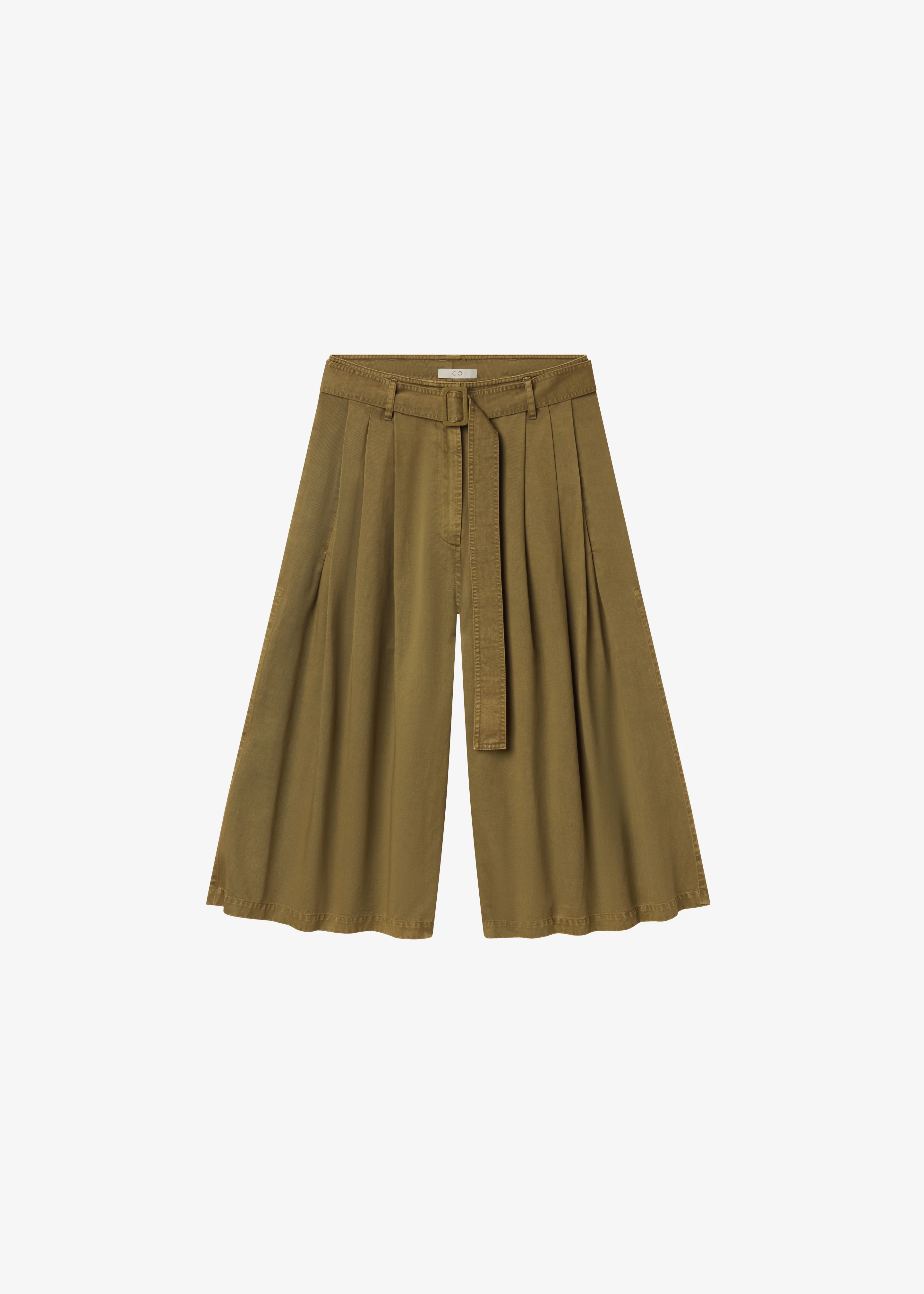 CO Garment Dye Pleated Culotte - Avocado - Image 10