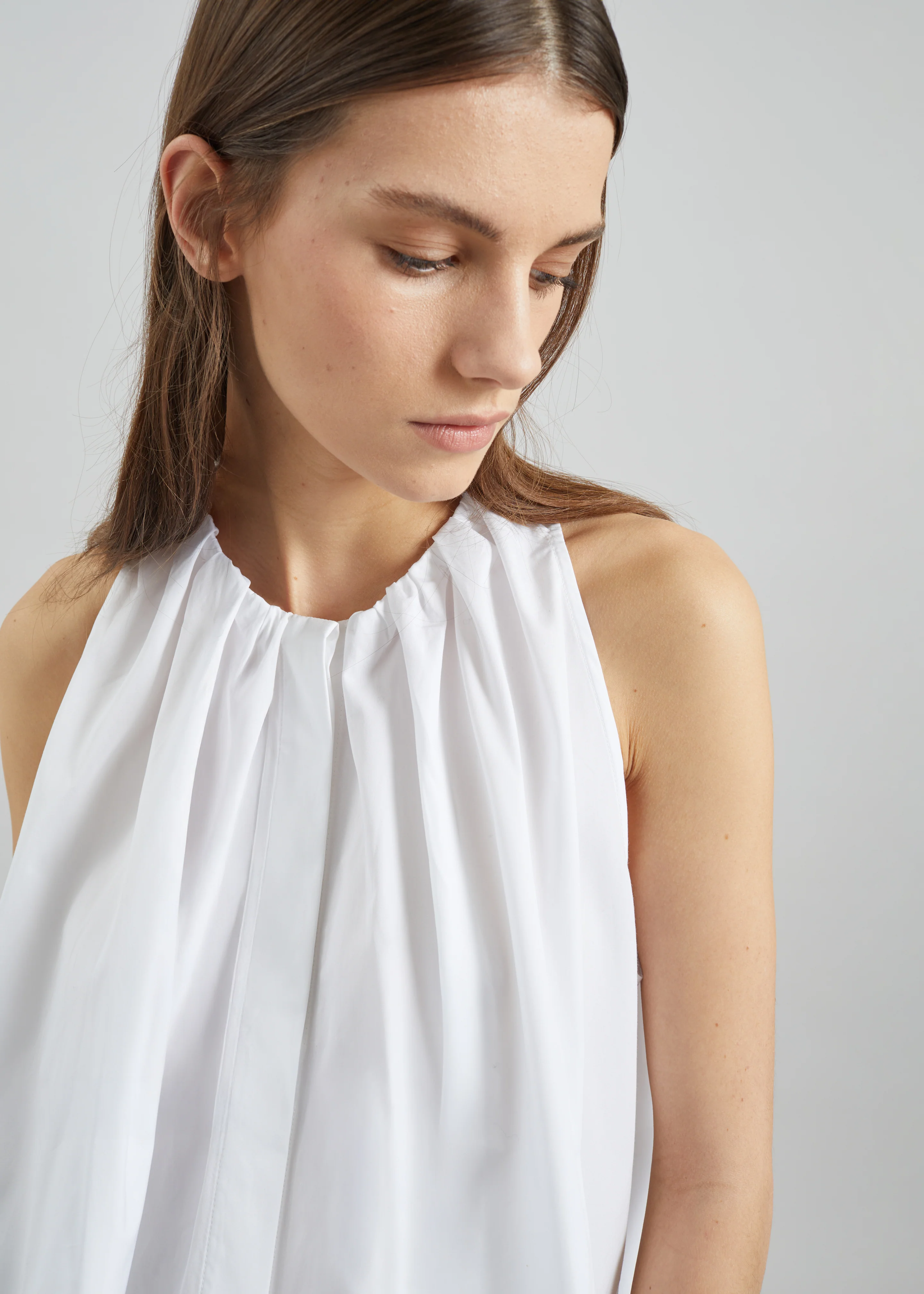 CO Gathered Tunic Shirt - White - Image 3