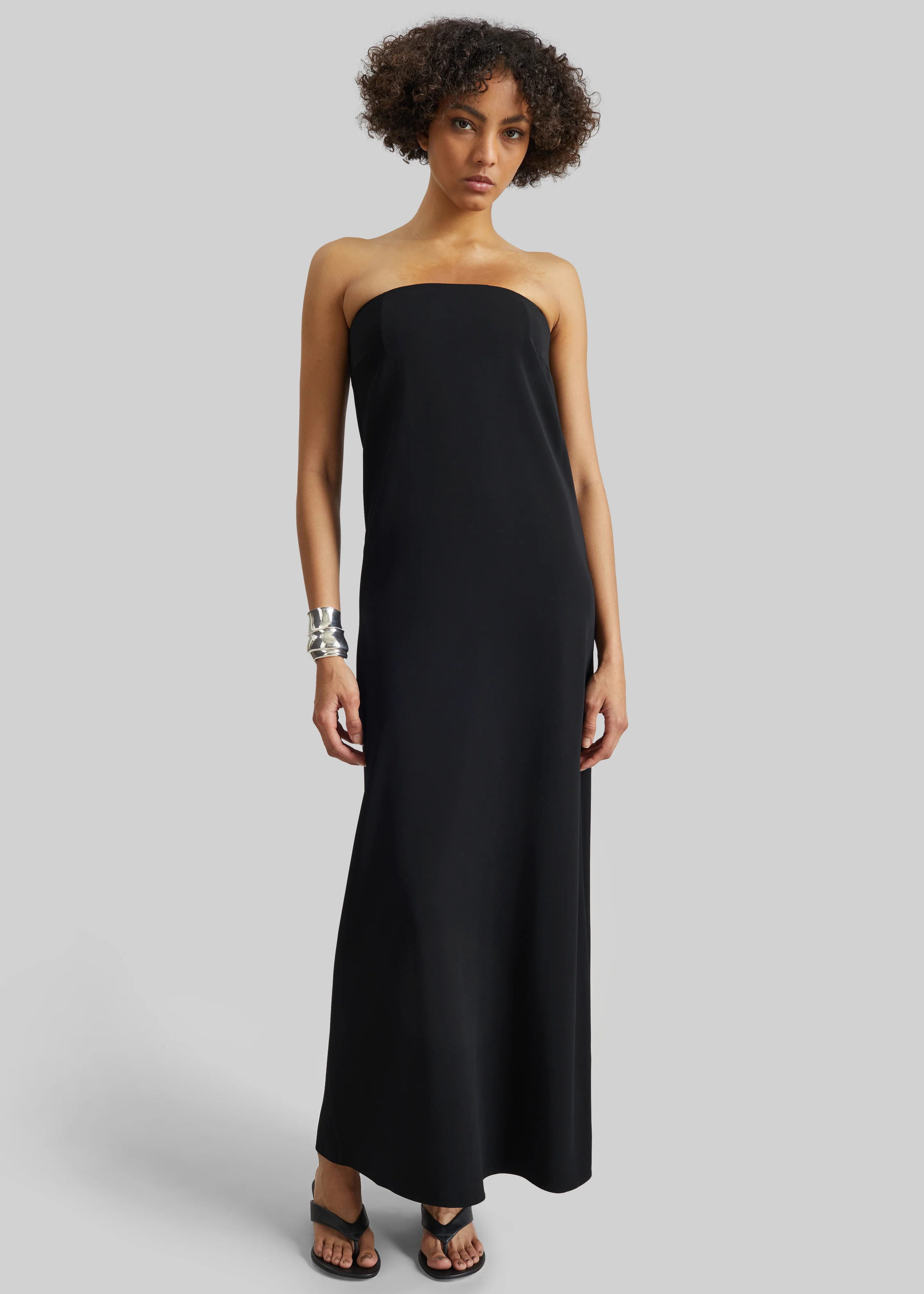 CO Strapless Dress - Black - Image 3