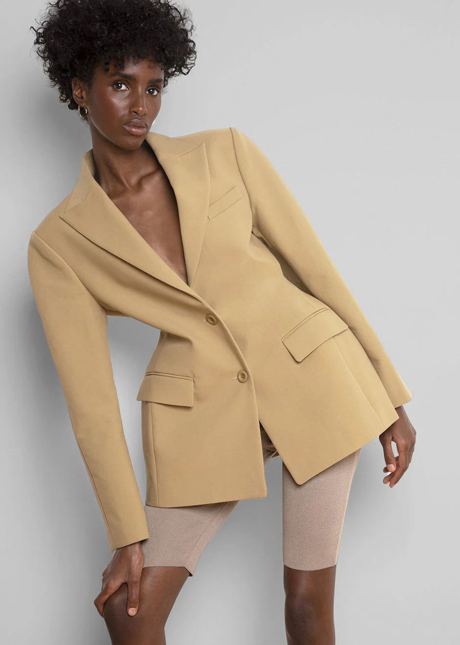 Colette Hourglass Blazer - Camel - Image 3