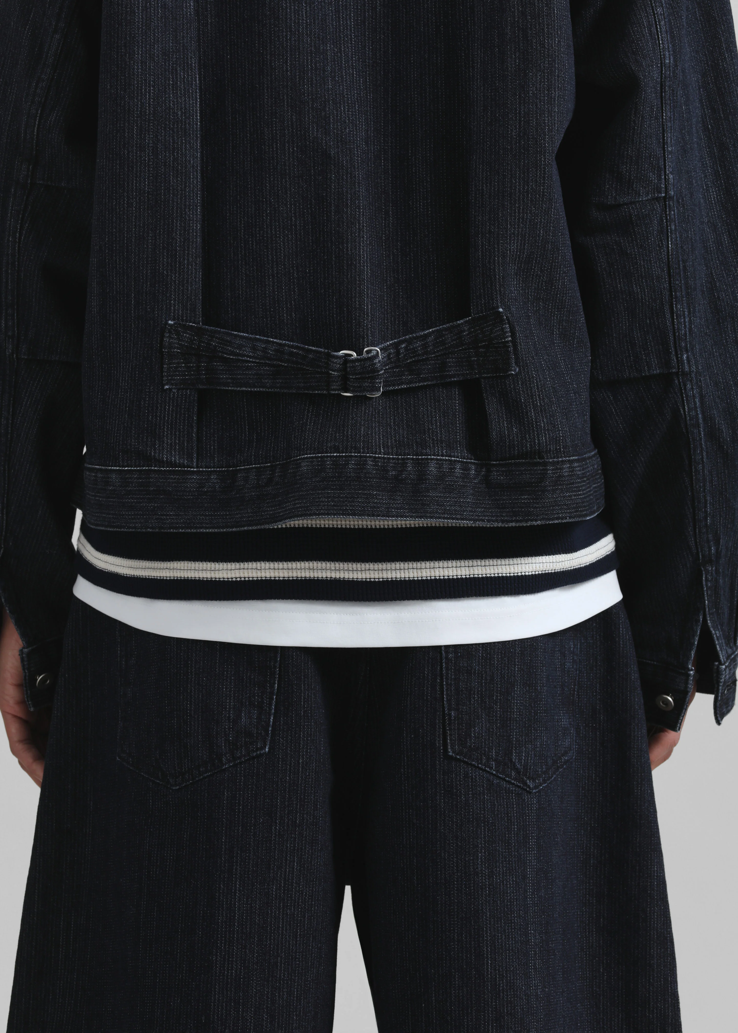 Colville Pinstripe Denim Work Jacket - Dark Wash - Image 5