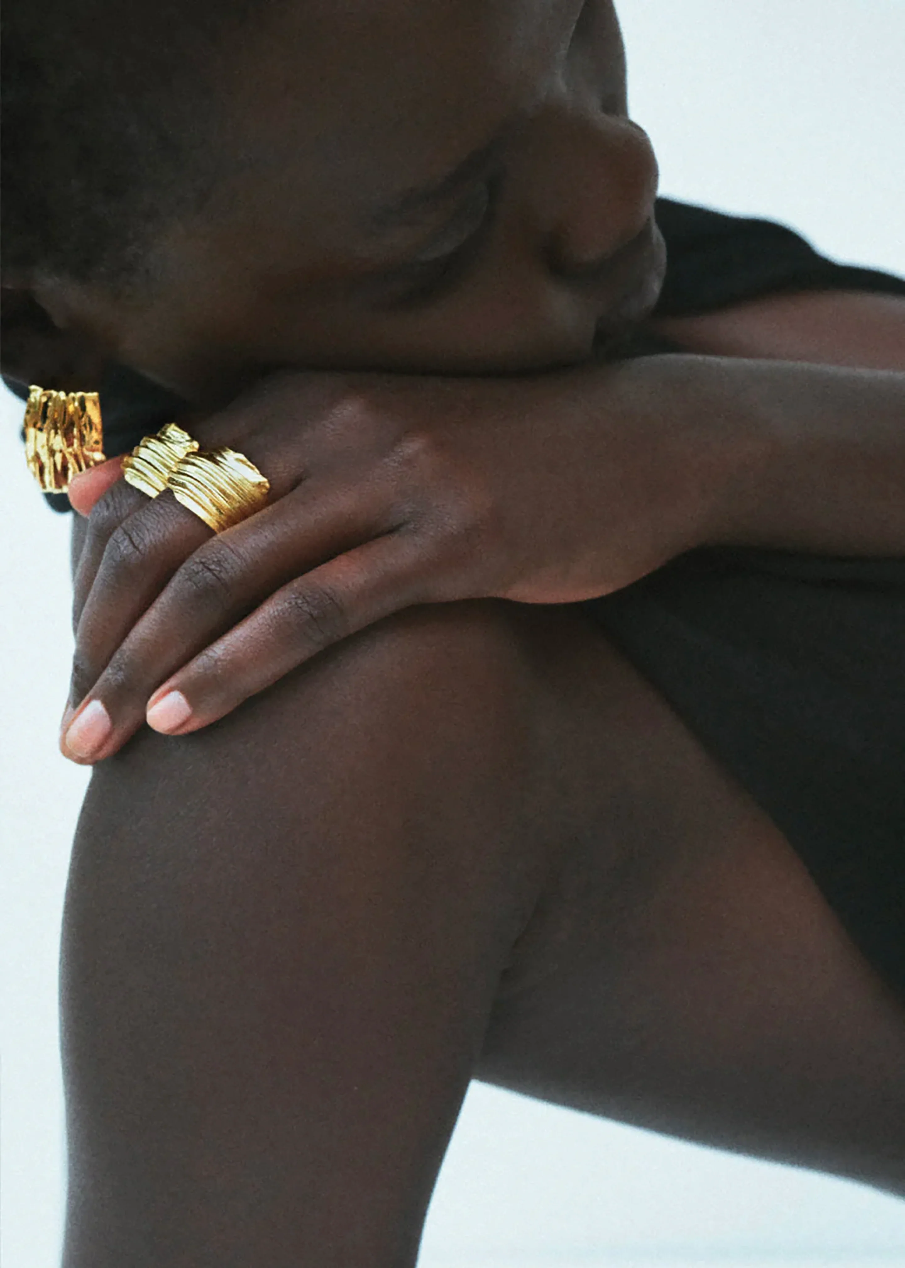 Completedworks Pleated Earrings - Gold - Image 3
