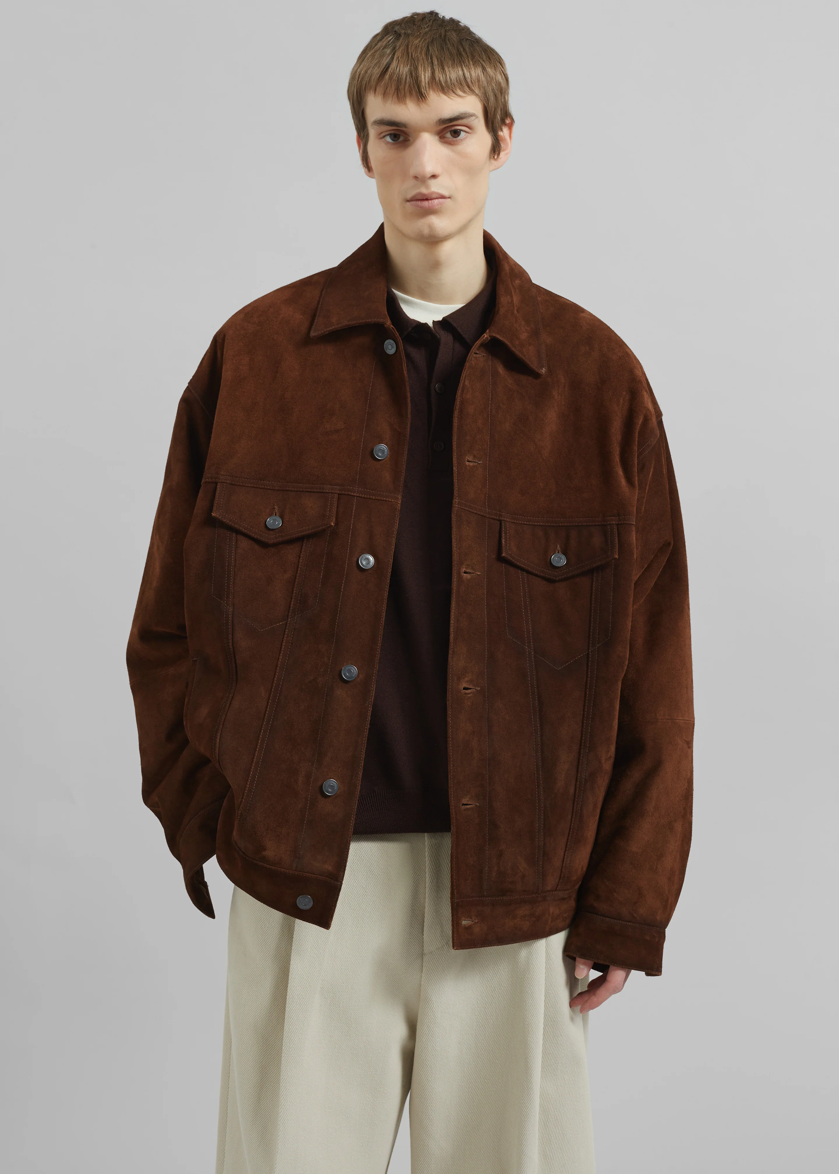 Conan Suede Jacket - Brown - Image 3