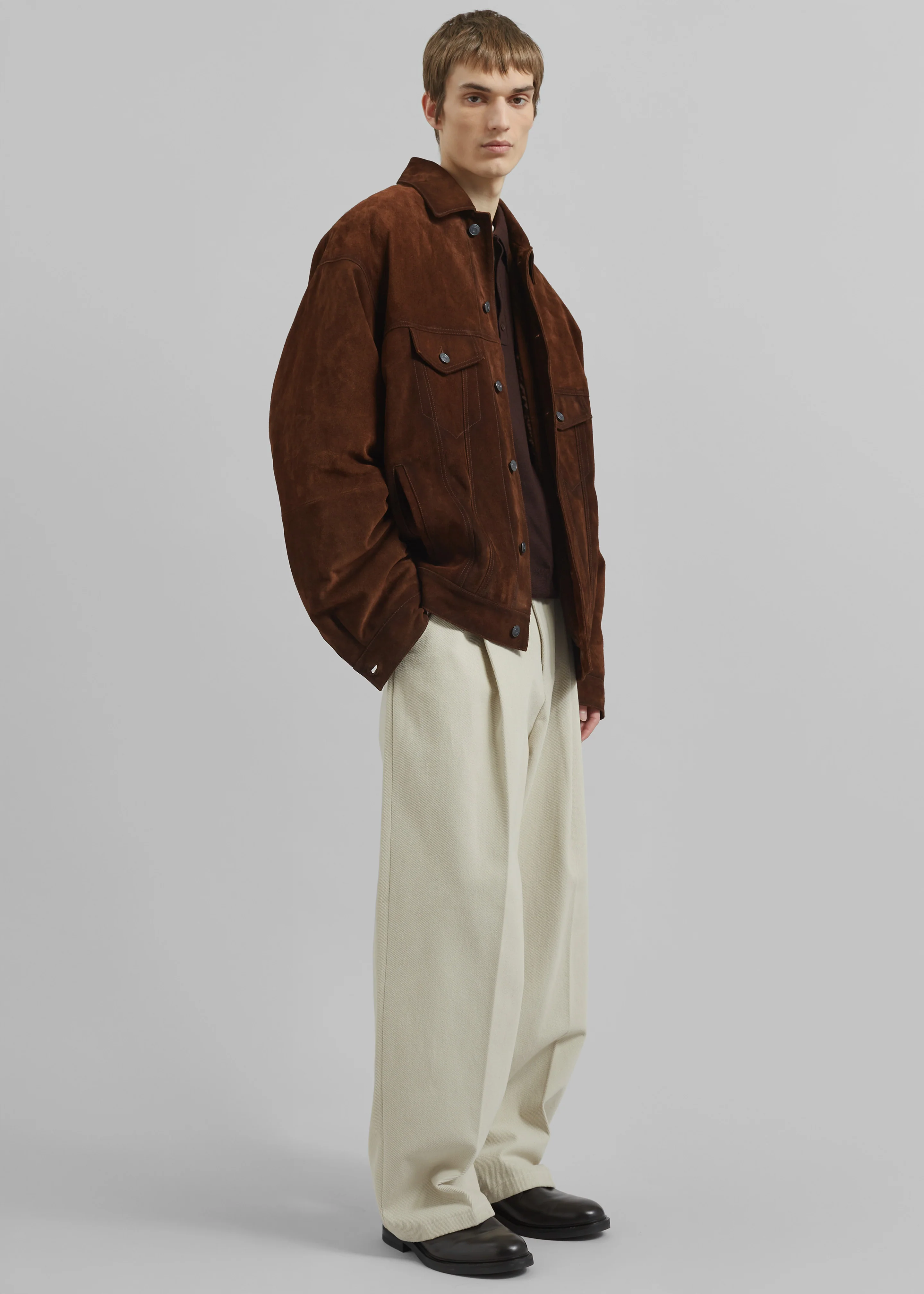 Conan Suede Jacket - Brown - Image 5