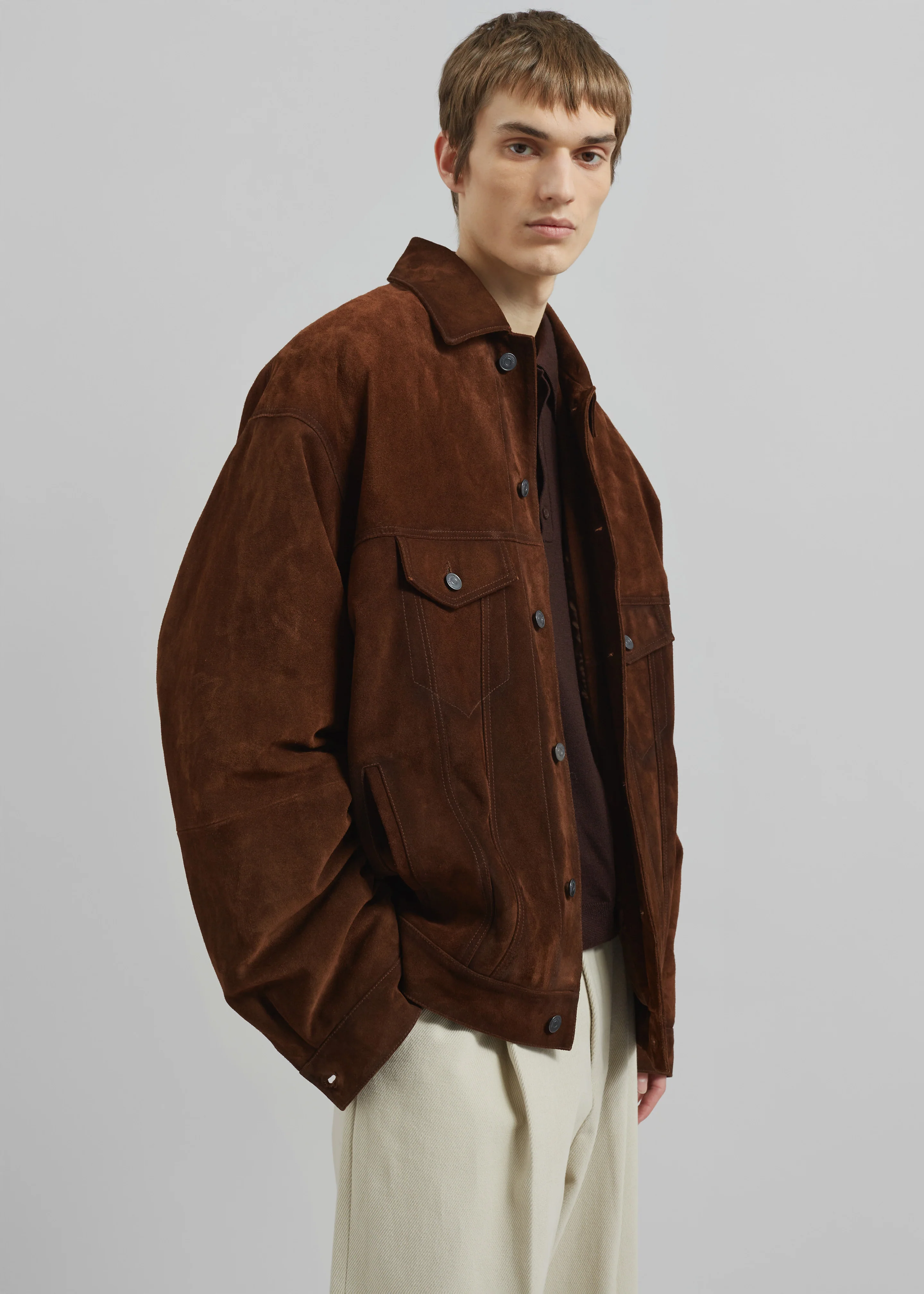 Conan Suede Jacket - Brown - Image 6