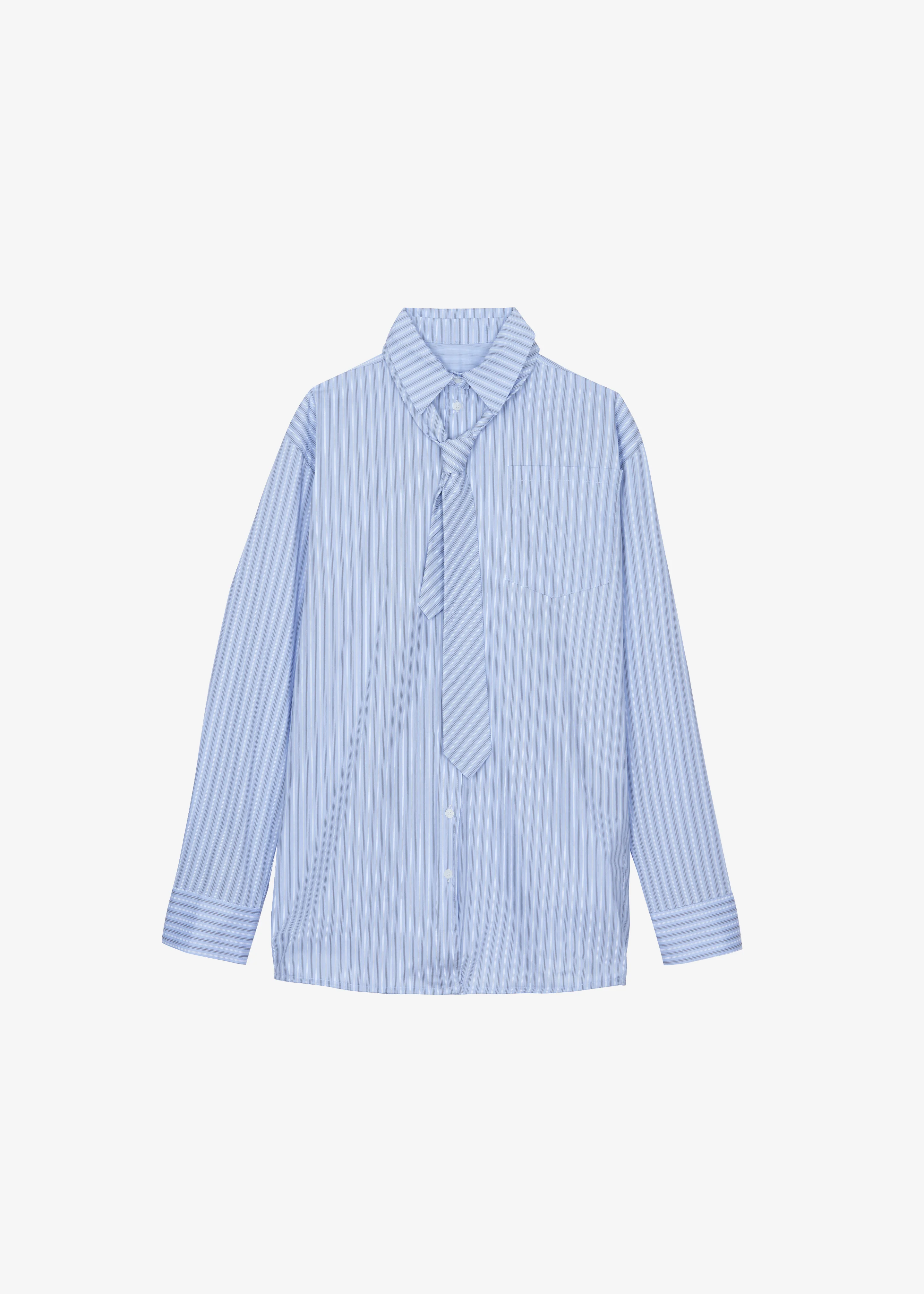 Connahy Tie Neck Shirt - Blue - Image 8