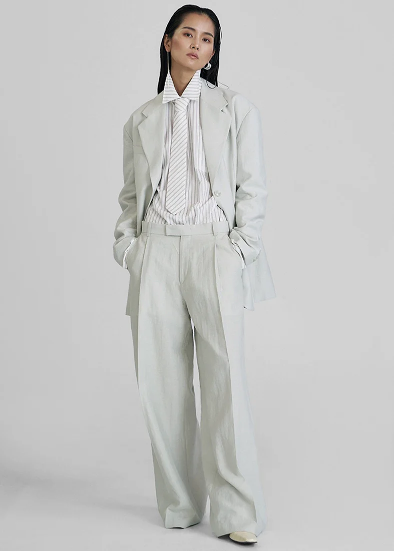 Connahy Tie Neck Shirt - White - Image 8